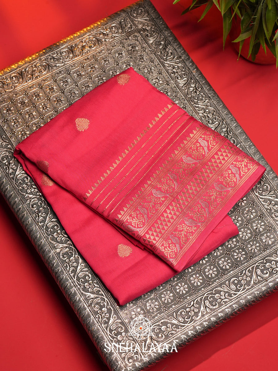 Pink Banarasi Saree