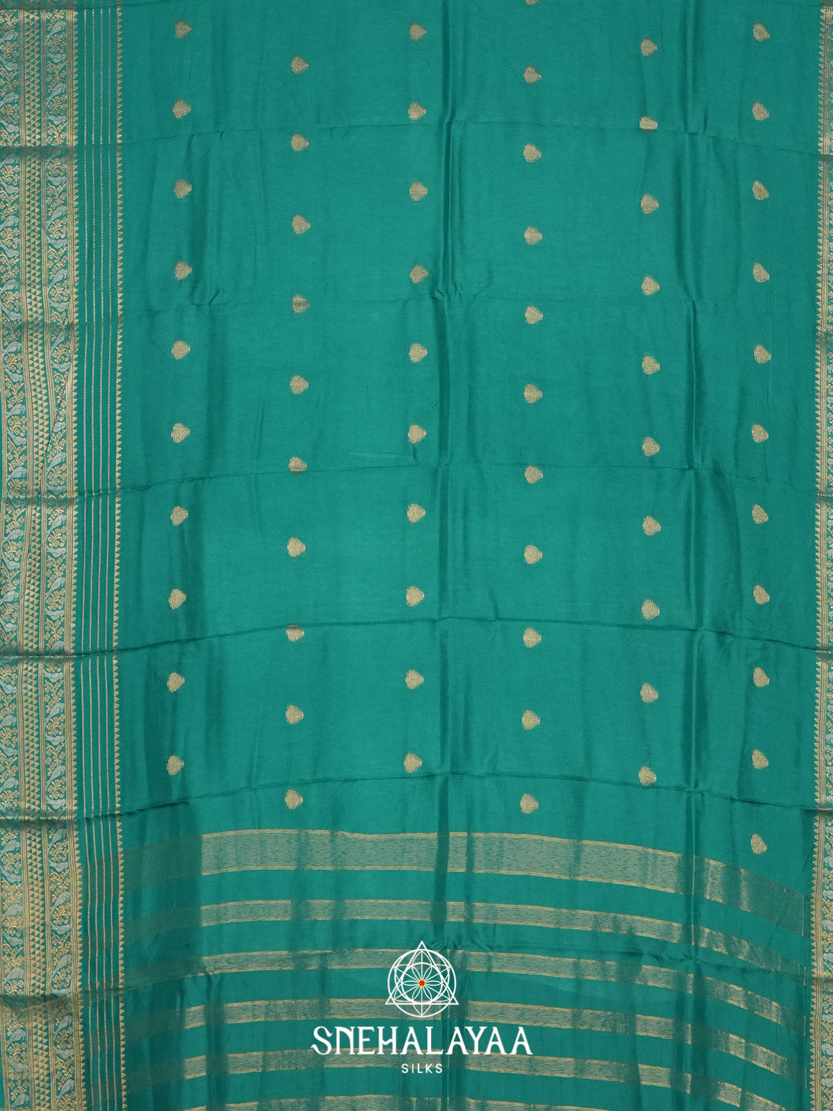 Peacock Green Banarasi Saree
