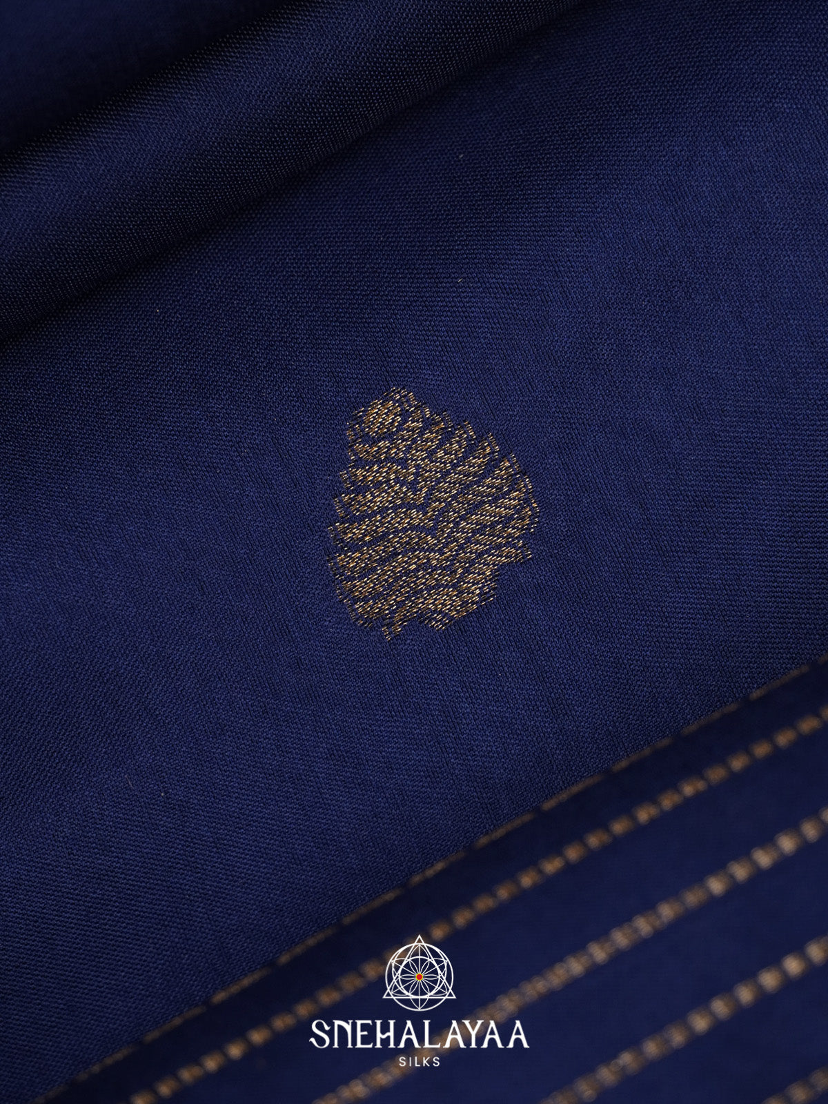 Navy Blue Banarasi Saree