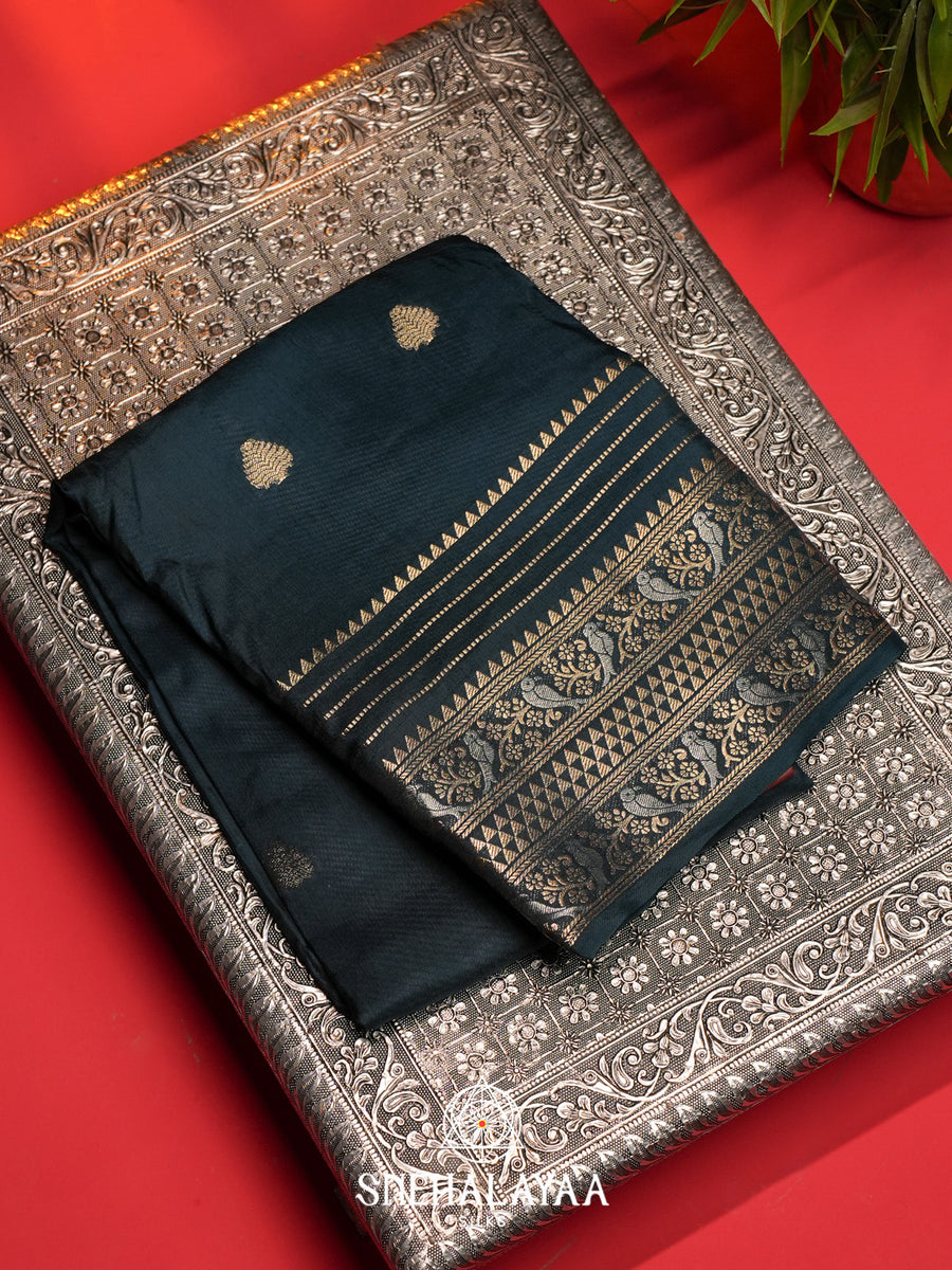 Green Banarasi Saree