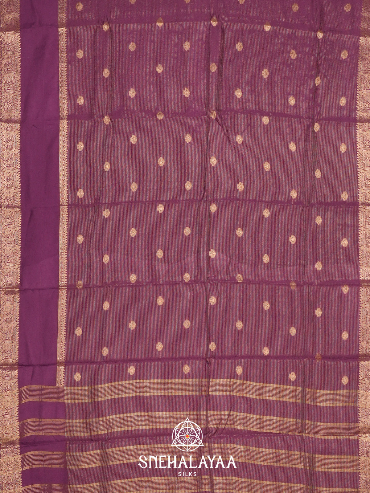 Plum Purple Banarasi Saree