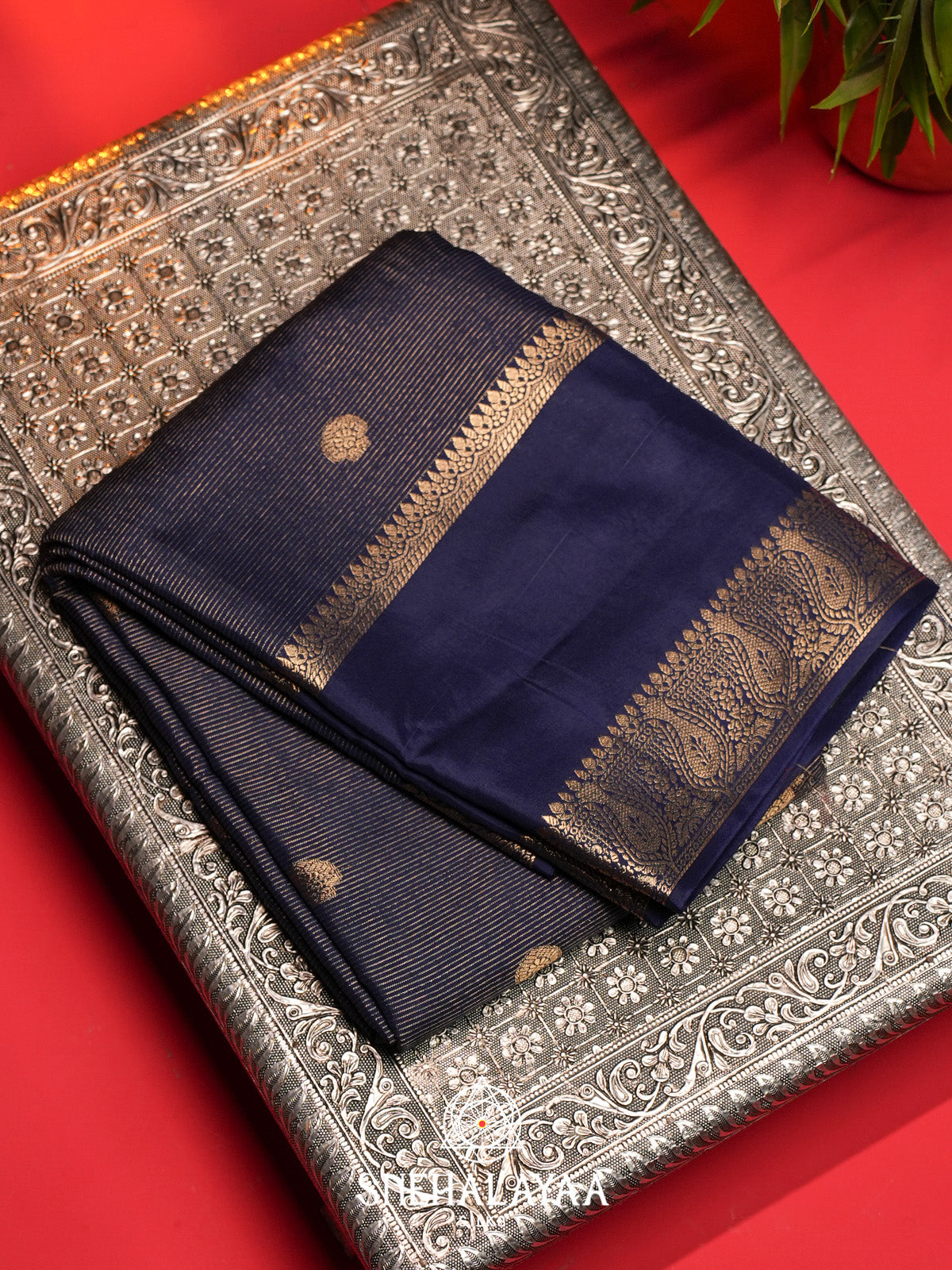 Blue Banarasi Saree