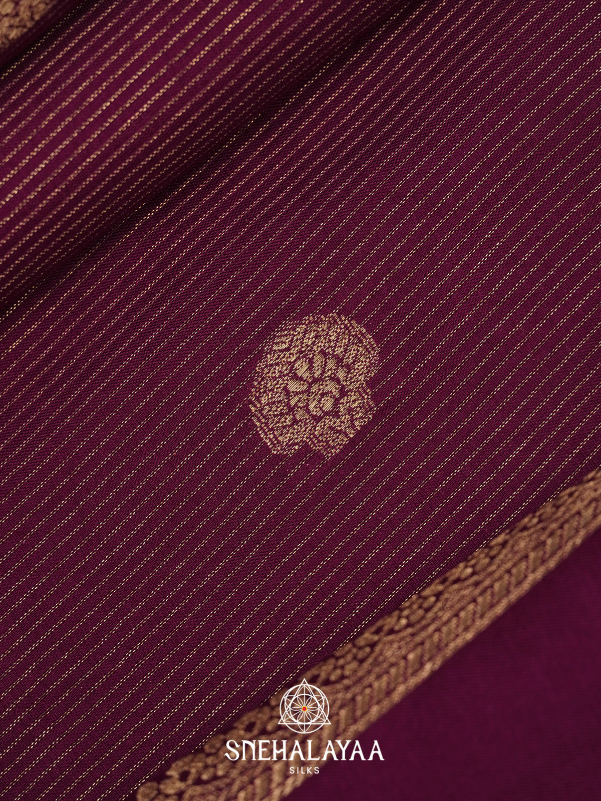Burgundy Banarasi Saree