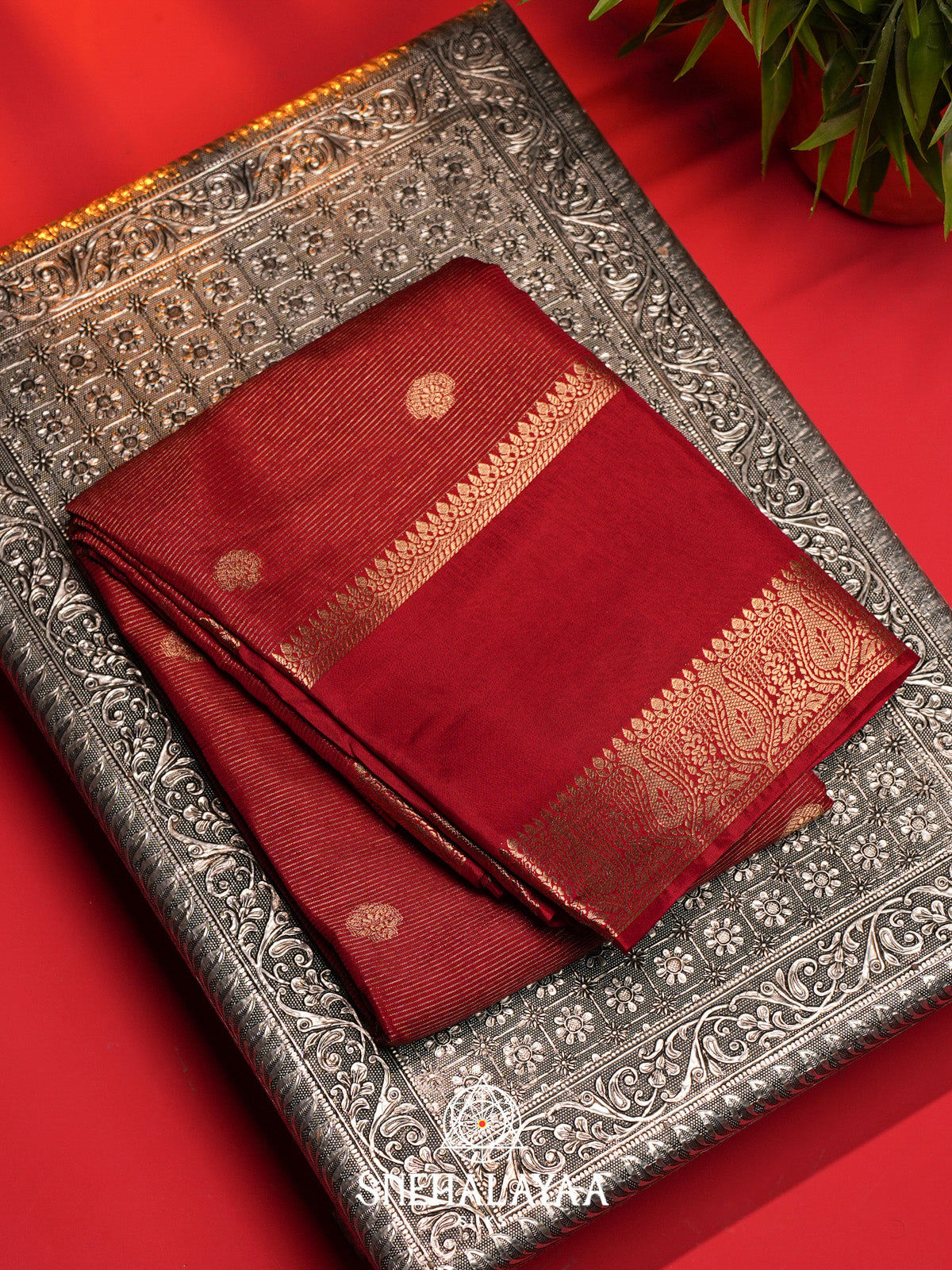 Red Banarasi Saree