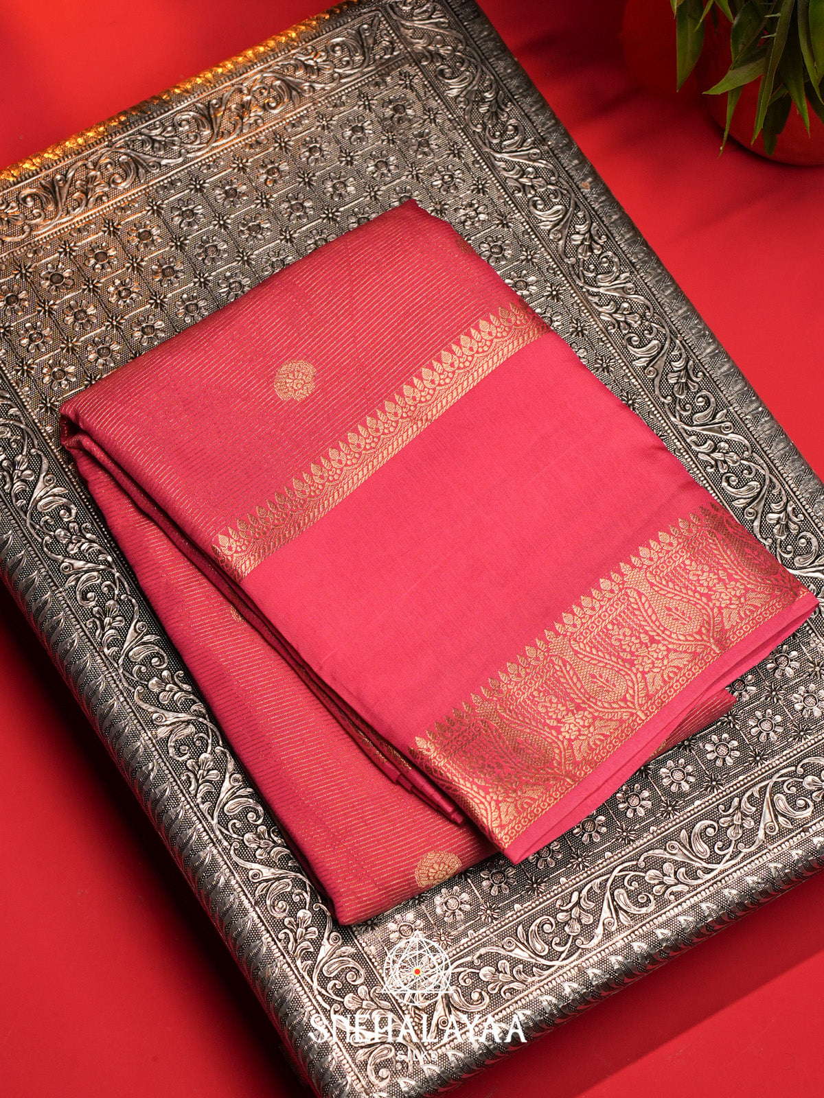 Pink Banarasi Saree