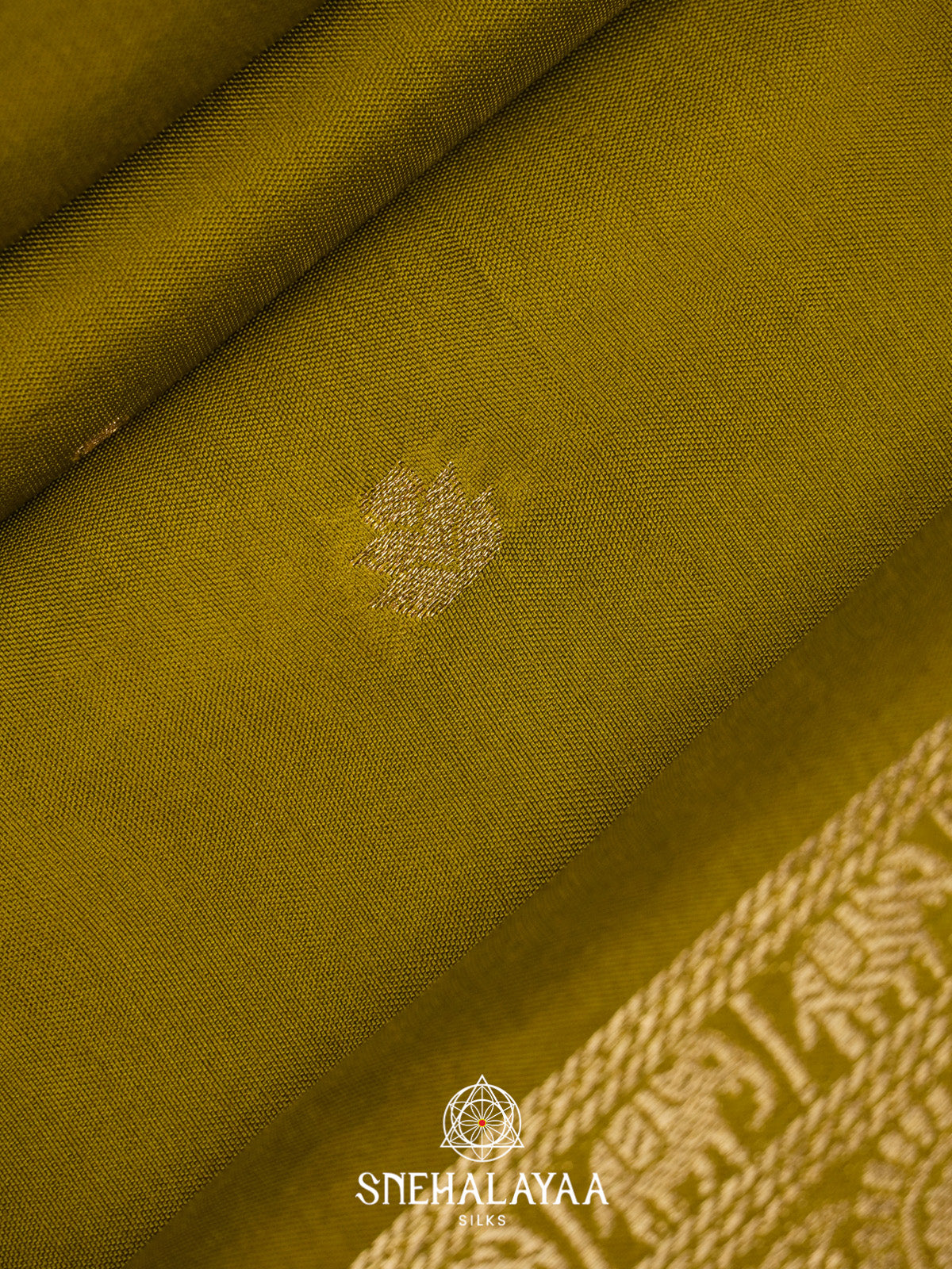 Mehendi Green Banarasi Saree
