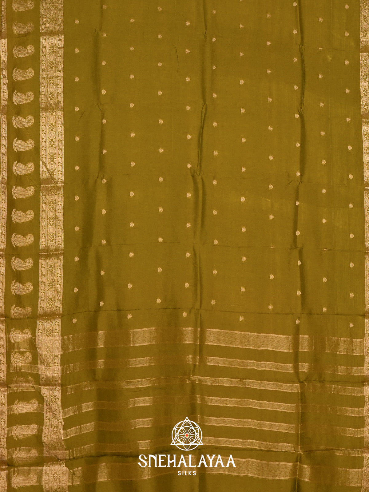Mehendi Green Banarasi Saree
