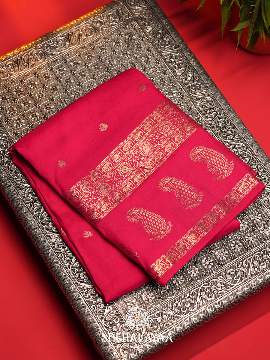 Pink Banarasi Saree