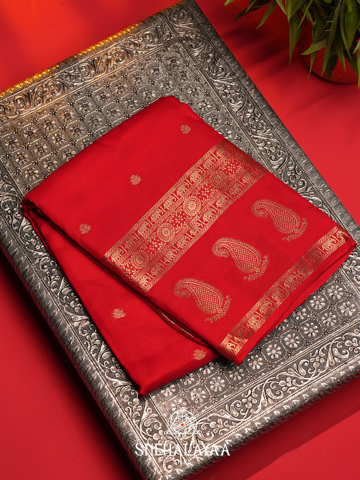 Red Banarasi Saree