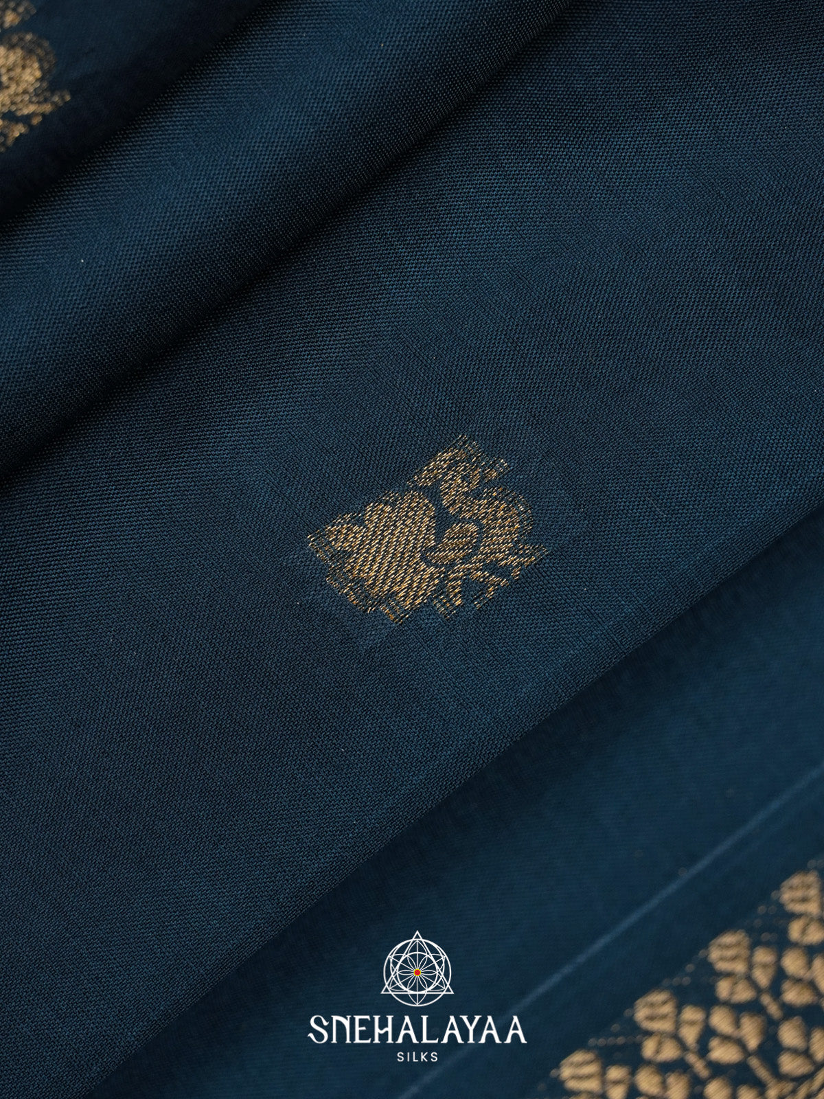 Peacock Blue Banarasi Saree