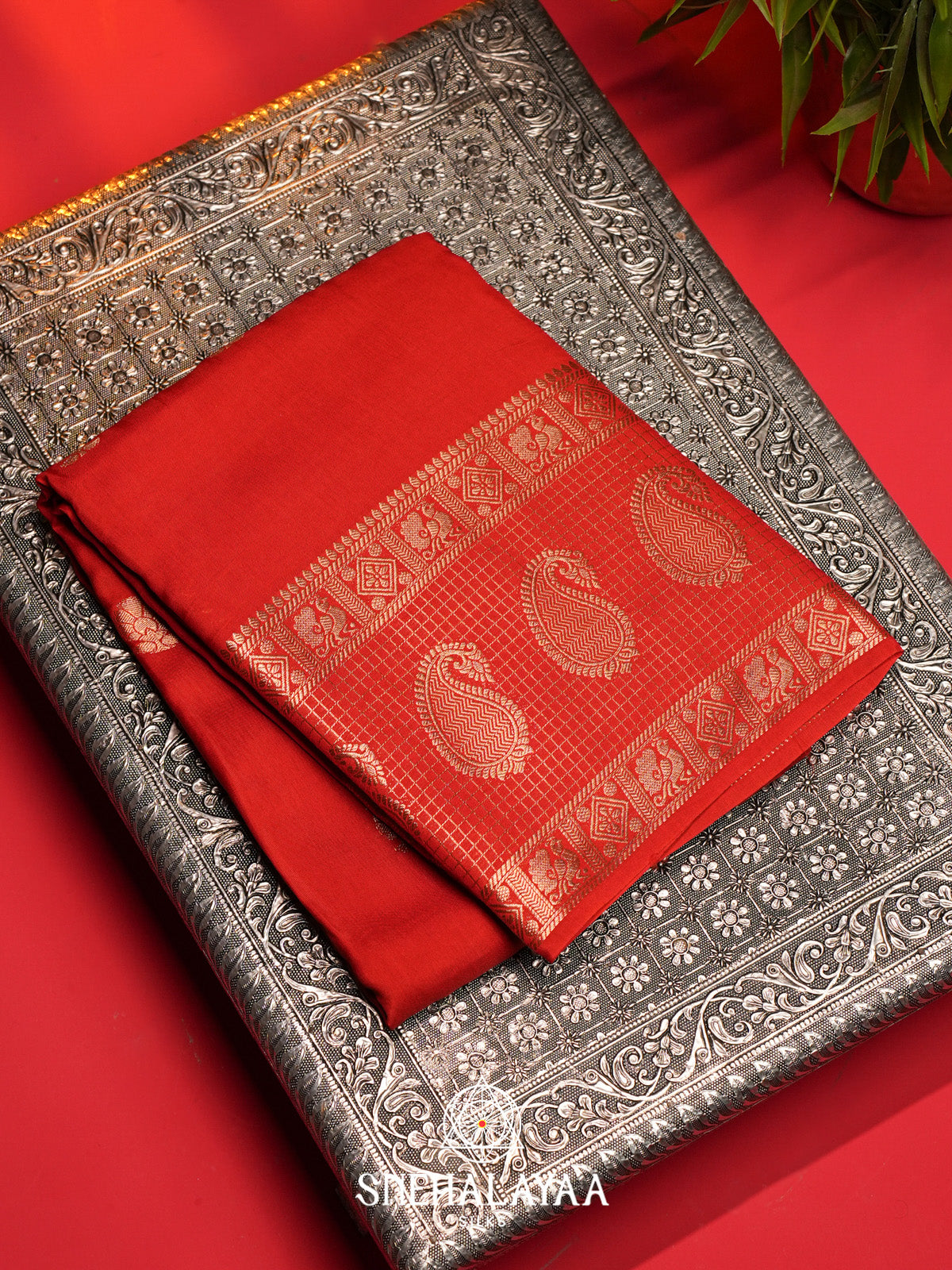 Red Banarasi Saree