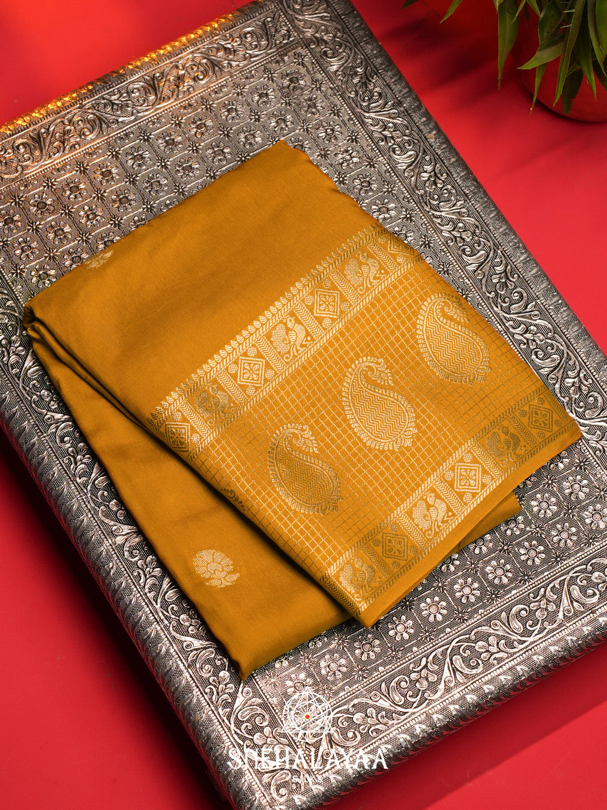Yellow Banarasi Saree