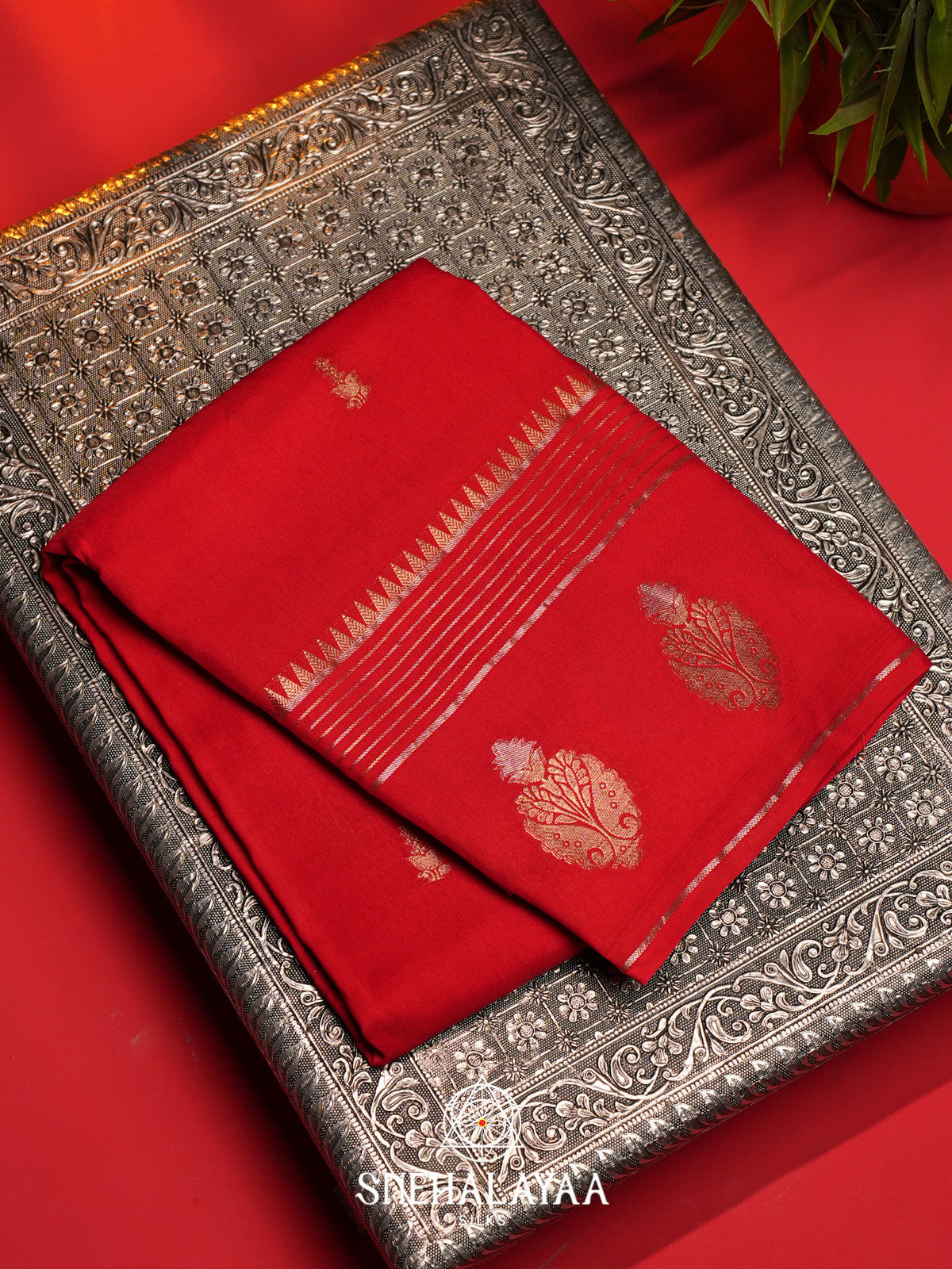 Red Banarasi Saree