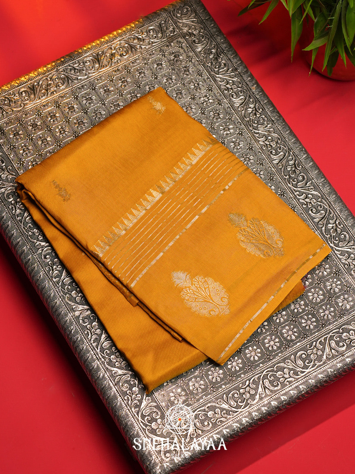 Yellow Banarasi Saree