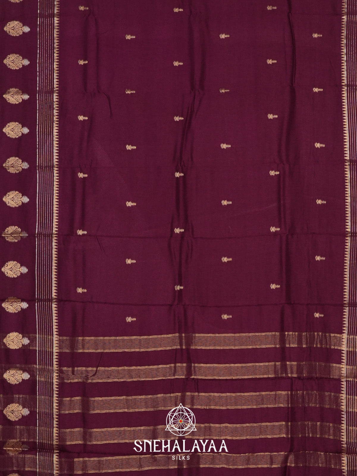 Aubergine Banarasi Saree
