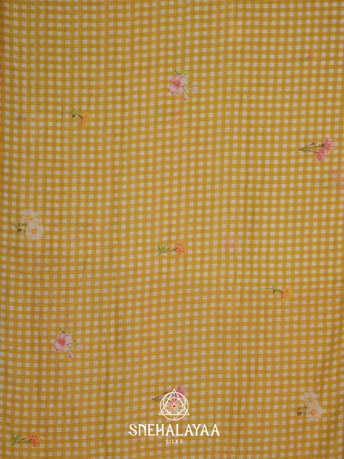 Yellow Linen Saree