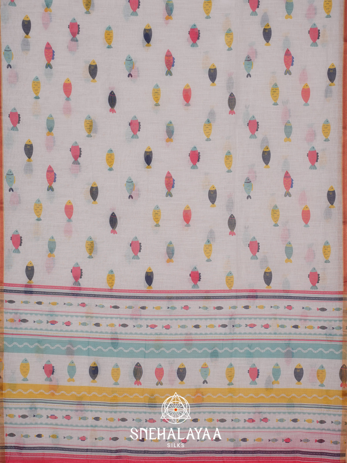 White Linen Saree