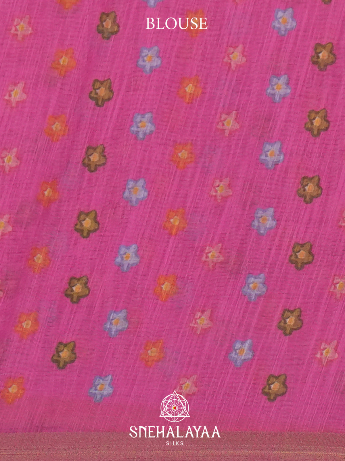 Pink Linen Saree