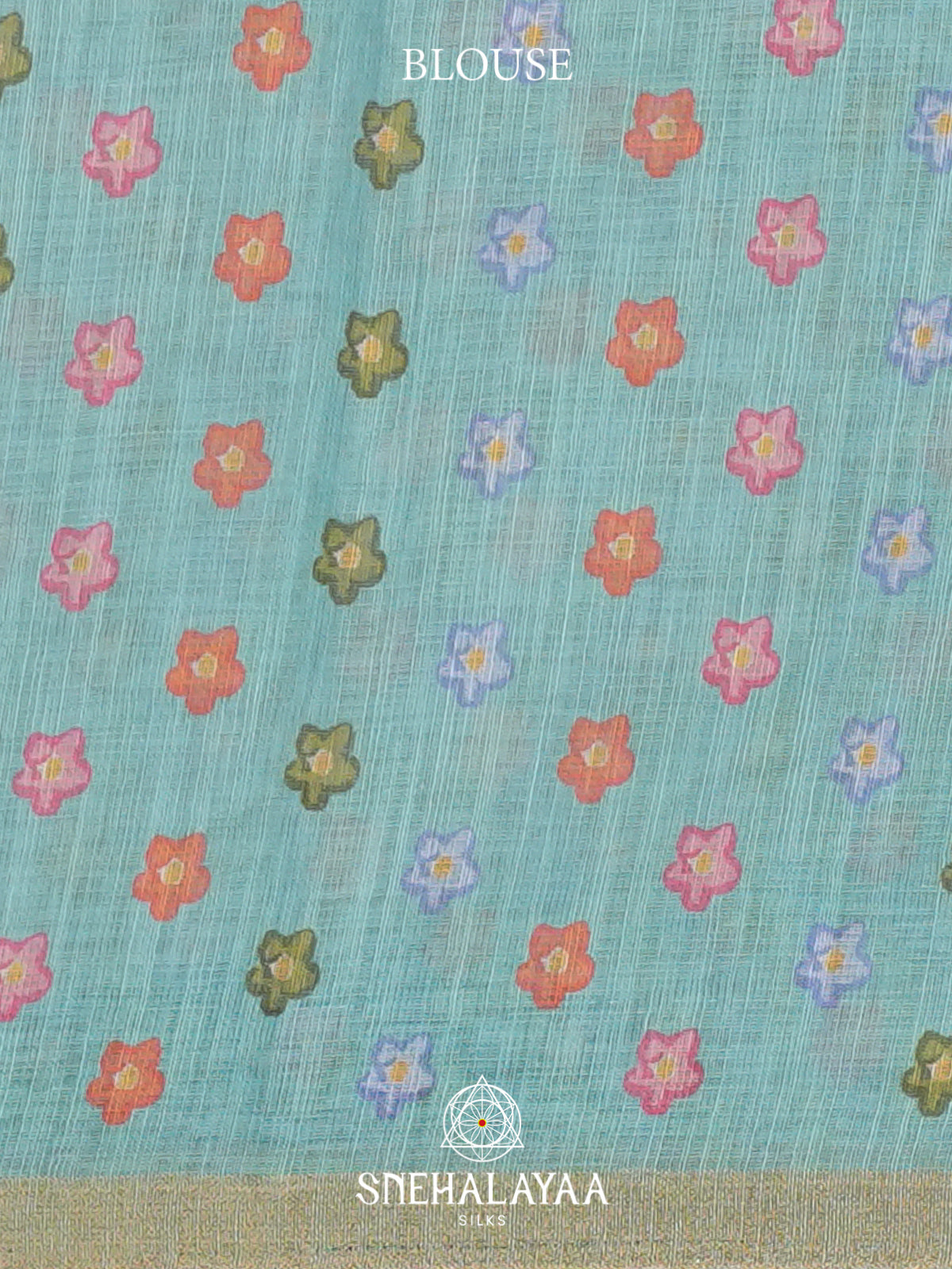 Sky Blue Linen Saree