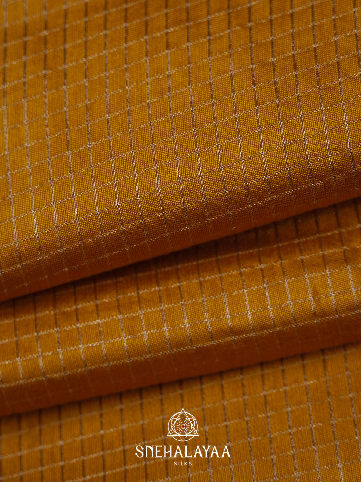 Mustard Yellow  Chanderi Saree