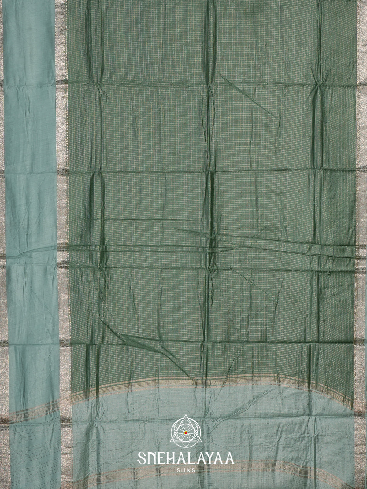 Sea Green Chanderi Saree
