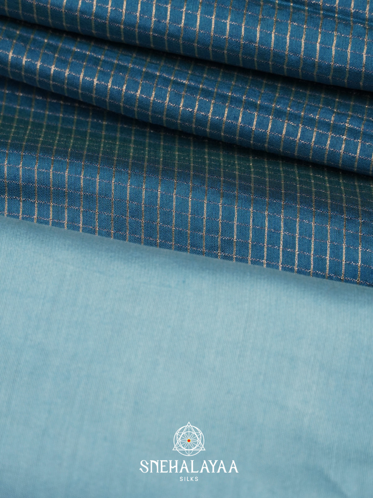 Blue Chanderi Saree