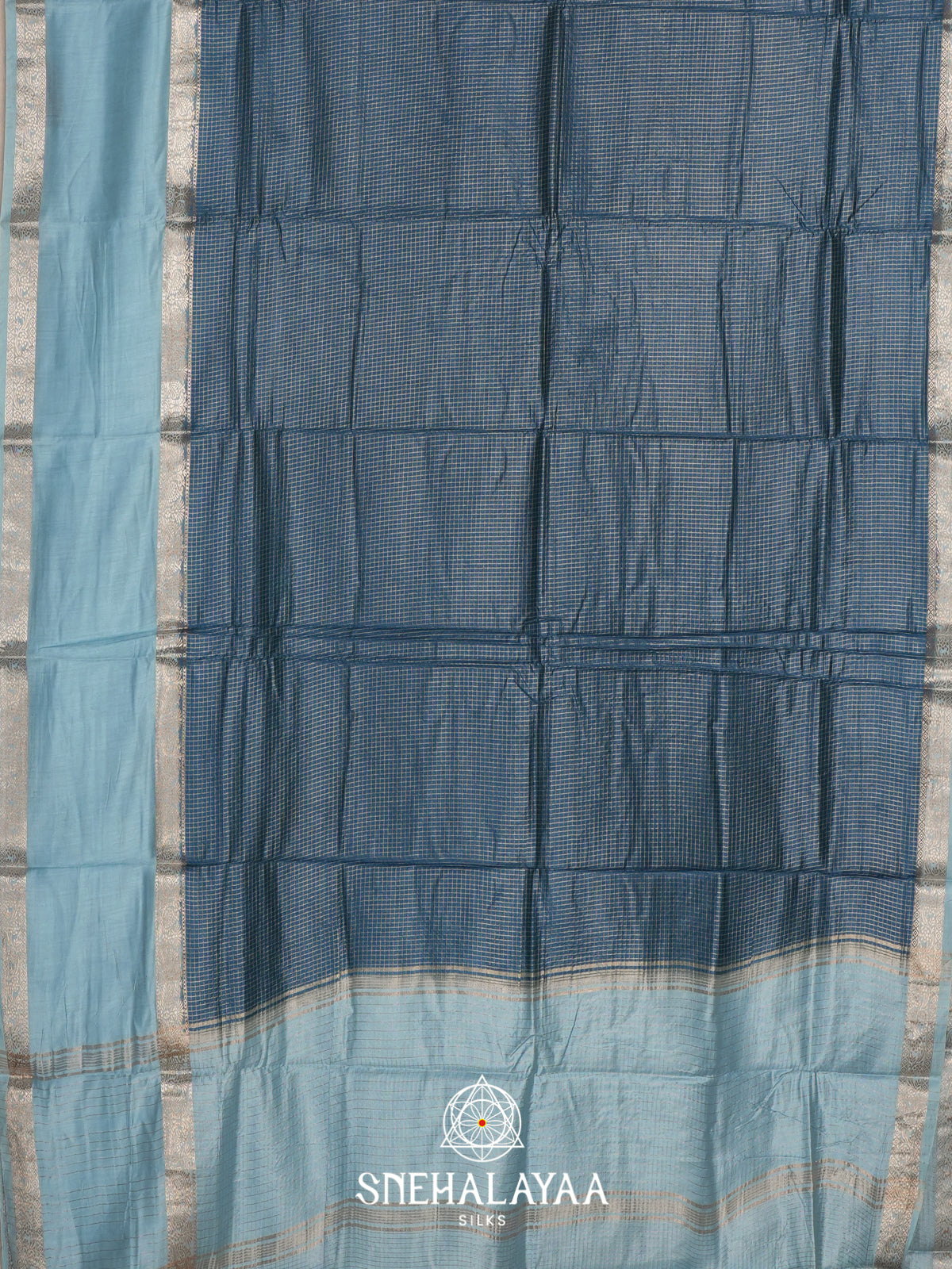 Blue Chanderi Saree