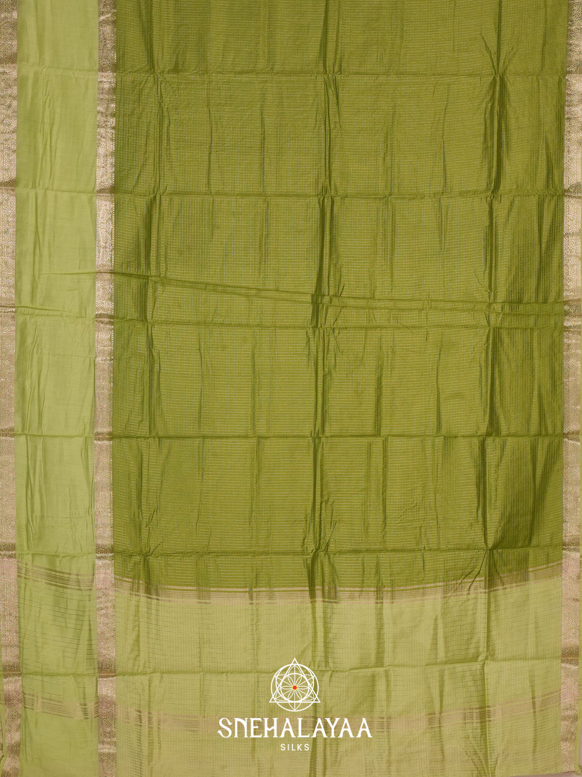 Olive Green Chanderi Saree