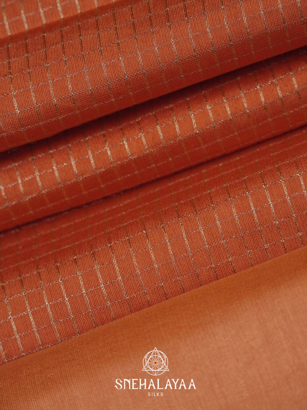 Copper Orange Chanderi Saree