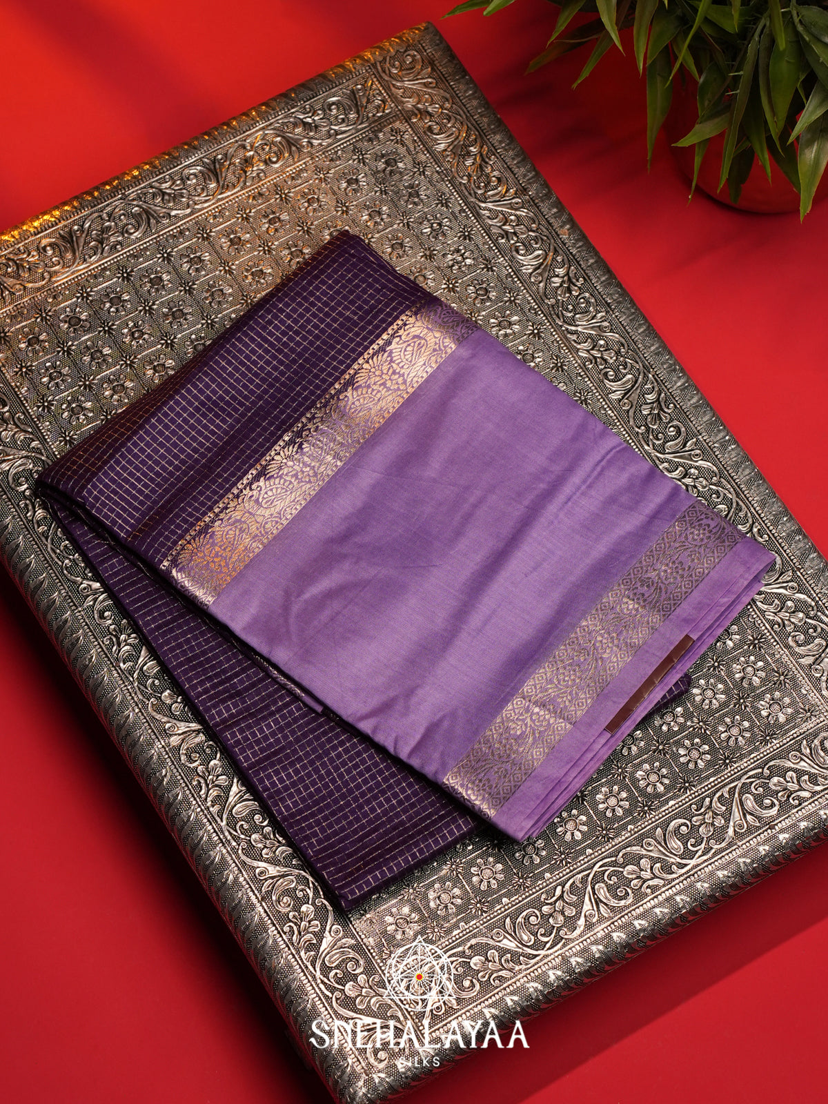 Purple Chanderi Saree