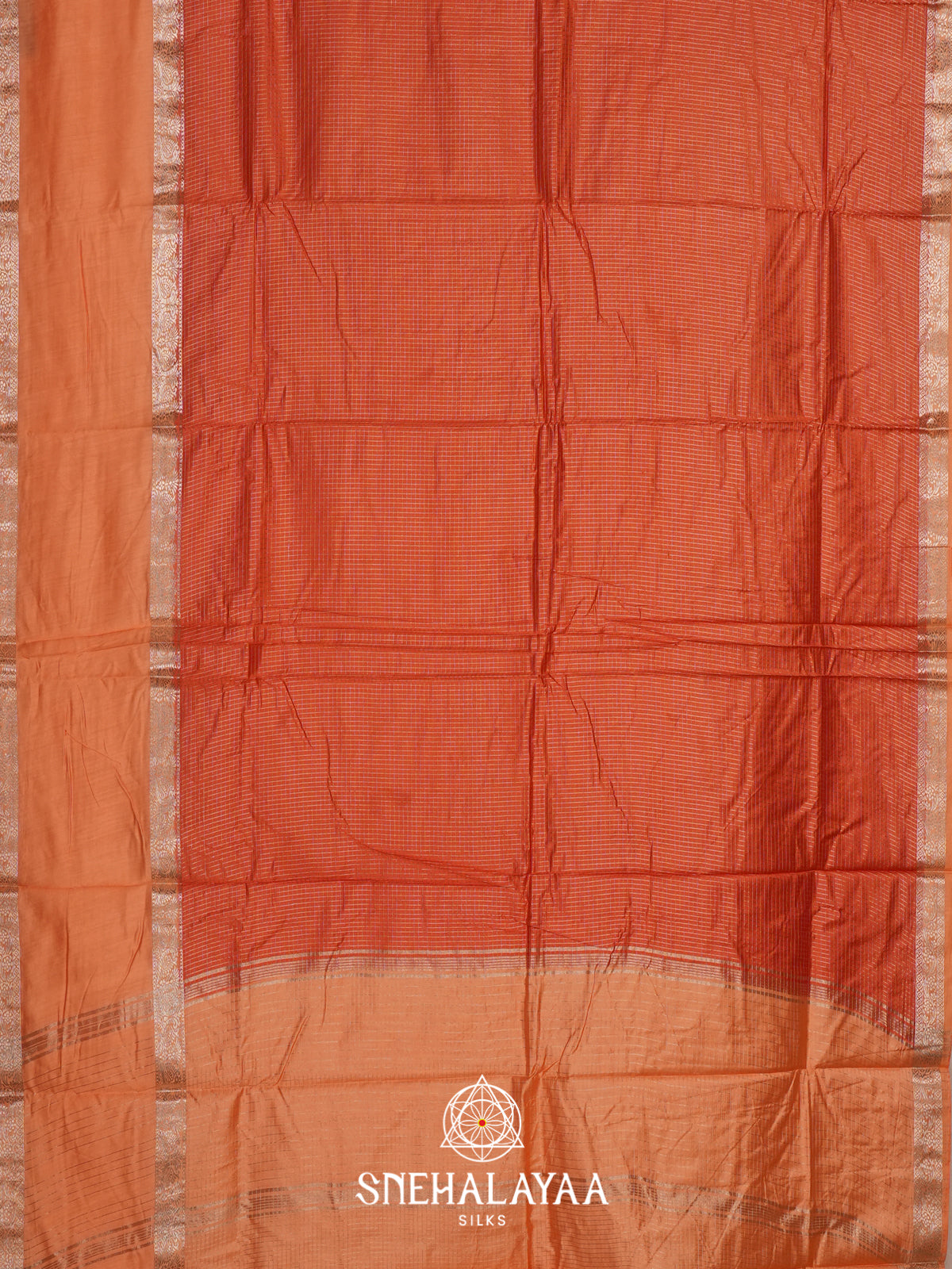 Orange Chanderi Saree