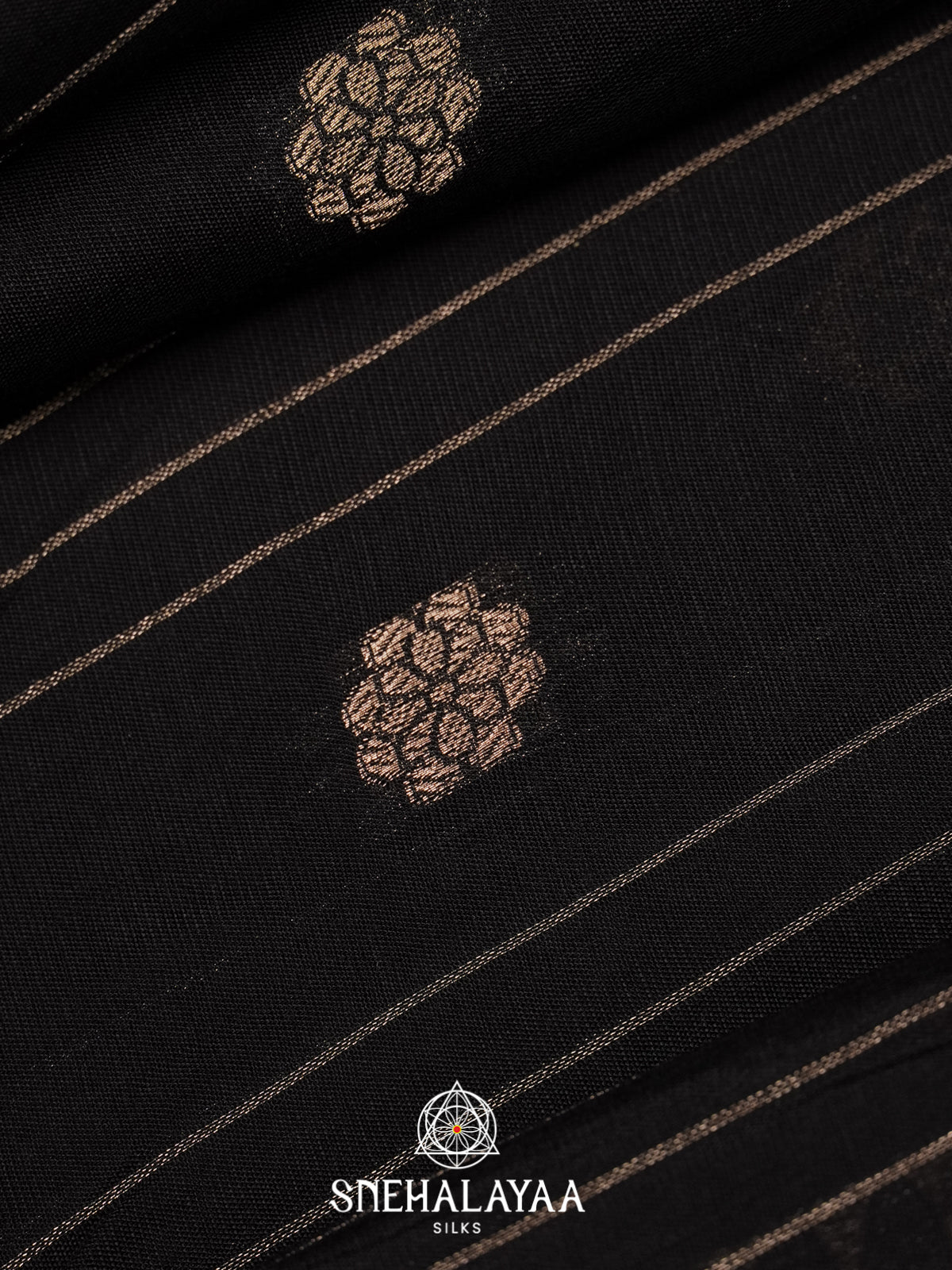 Black Chanderi Saree