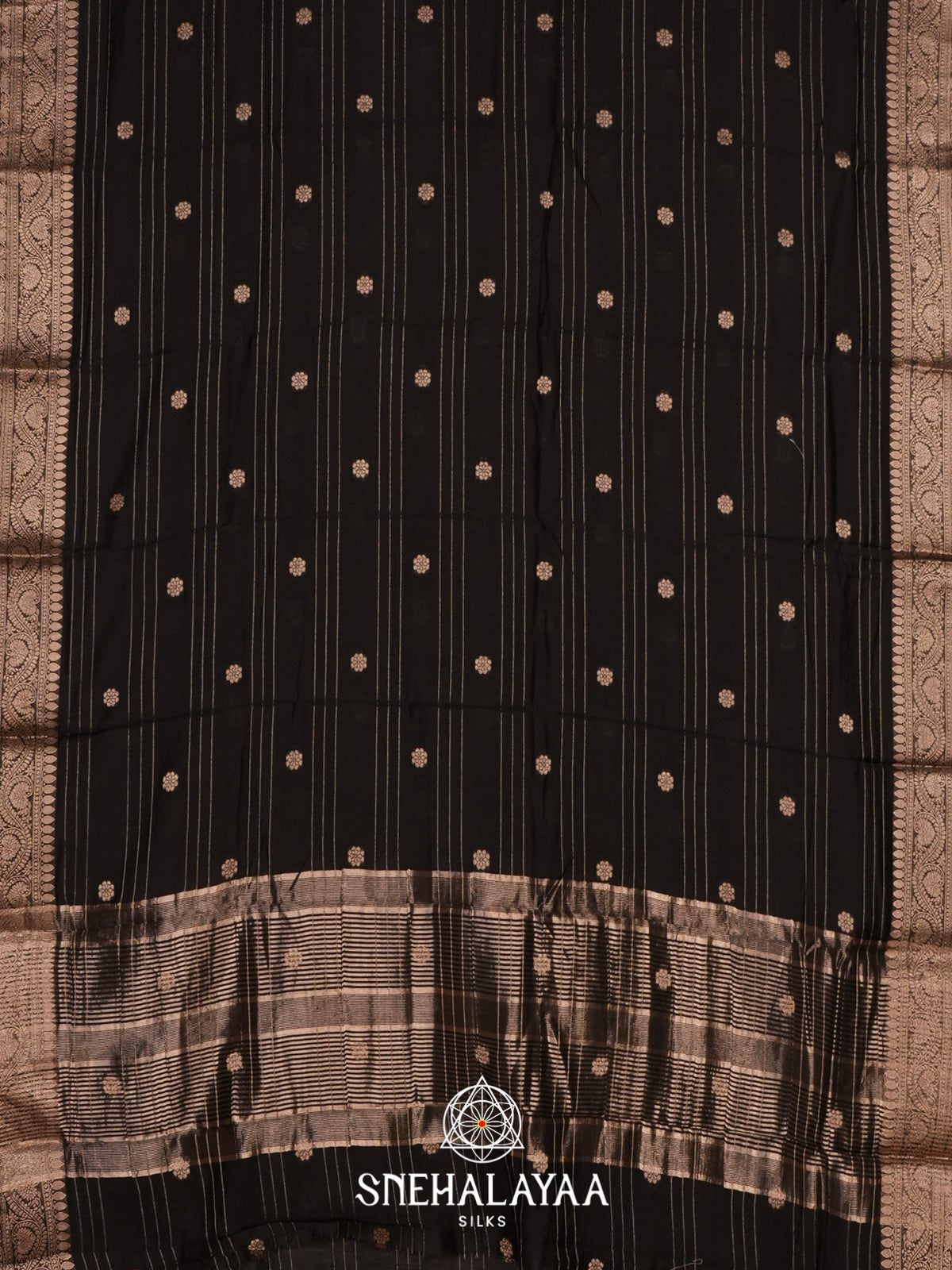 Black Chanderi Saree