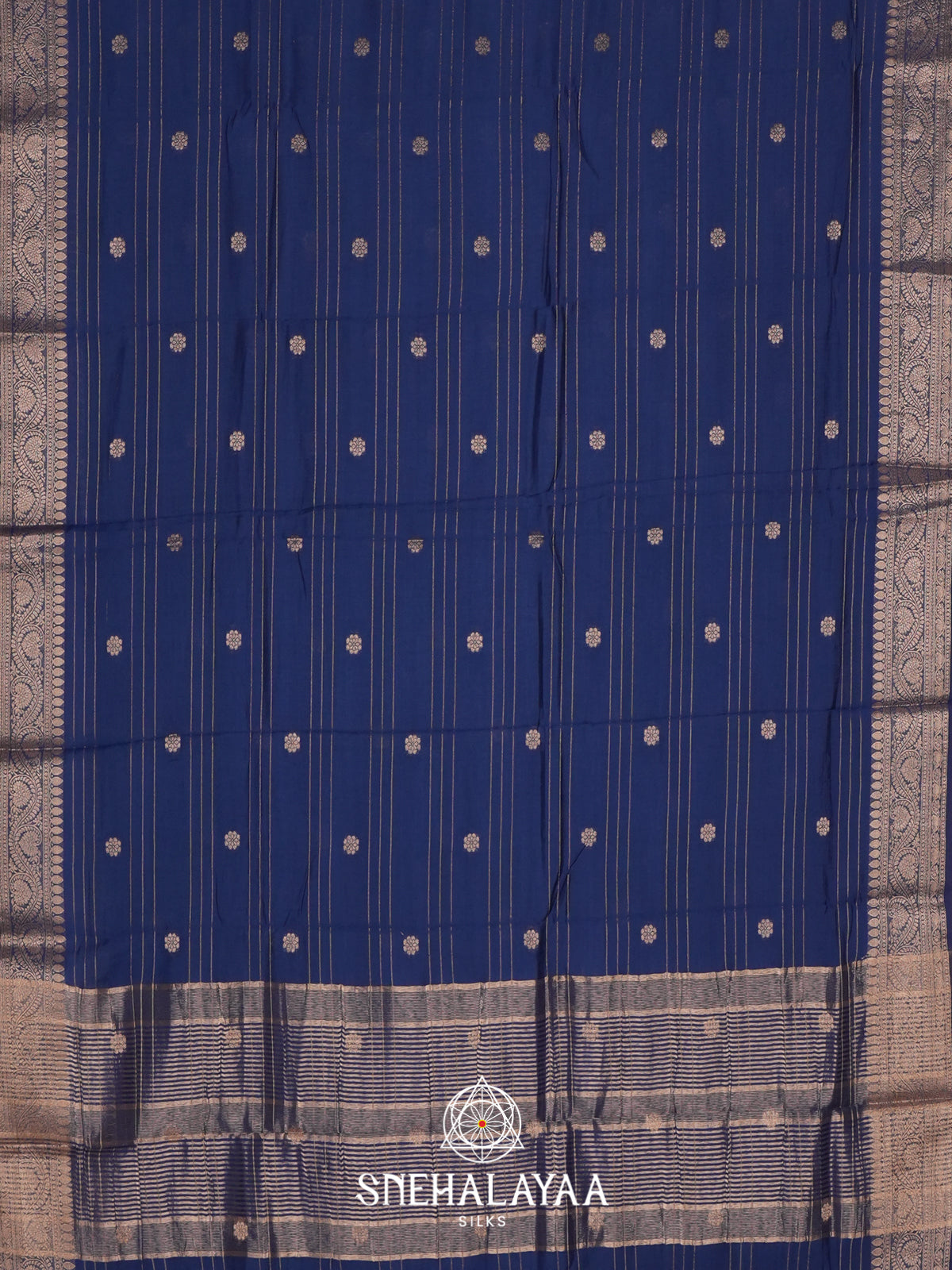 Blue Chanderi Saree