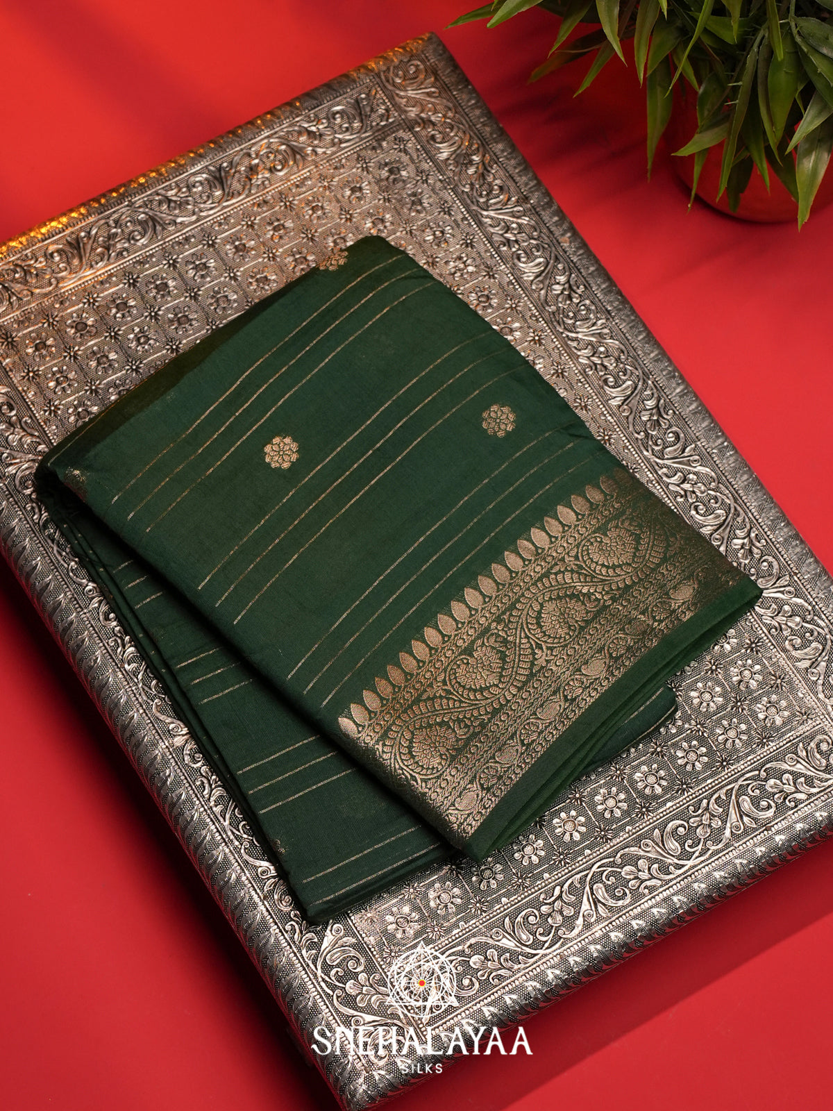 Green Chanderi Saree