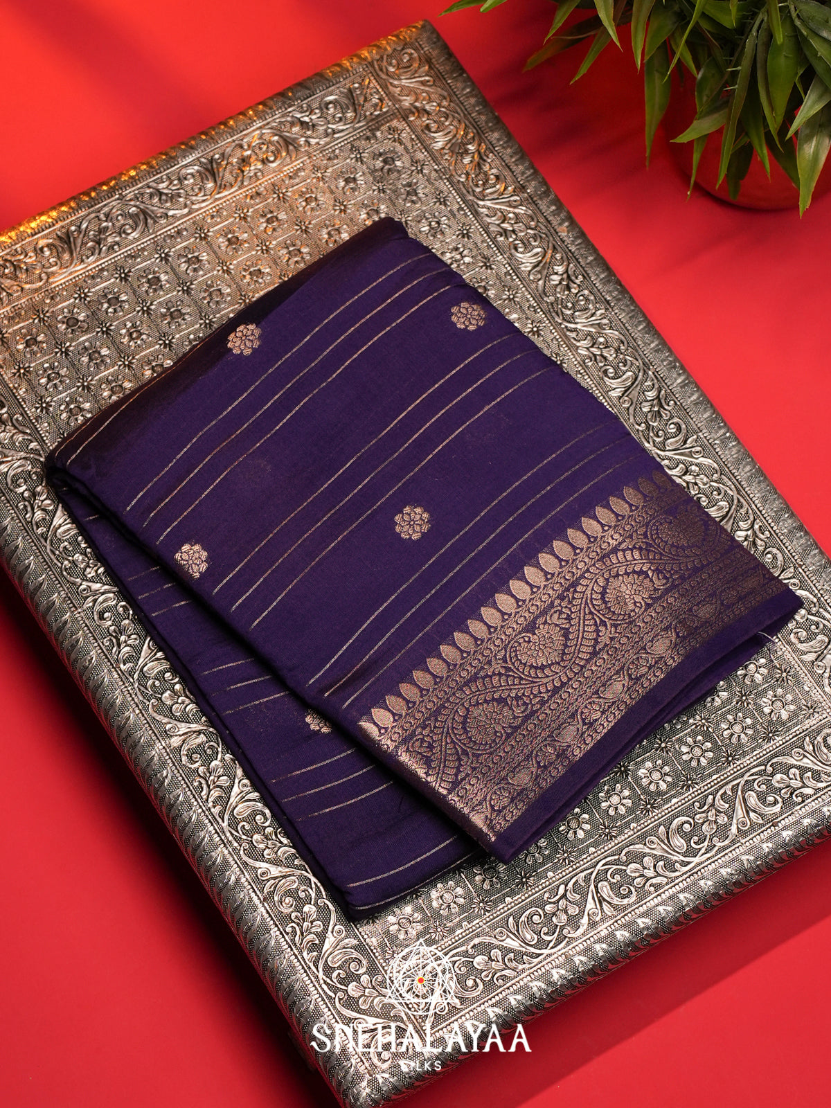 Purple Chanderi Saree