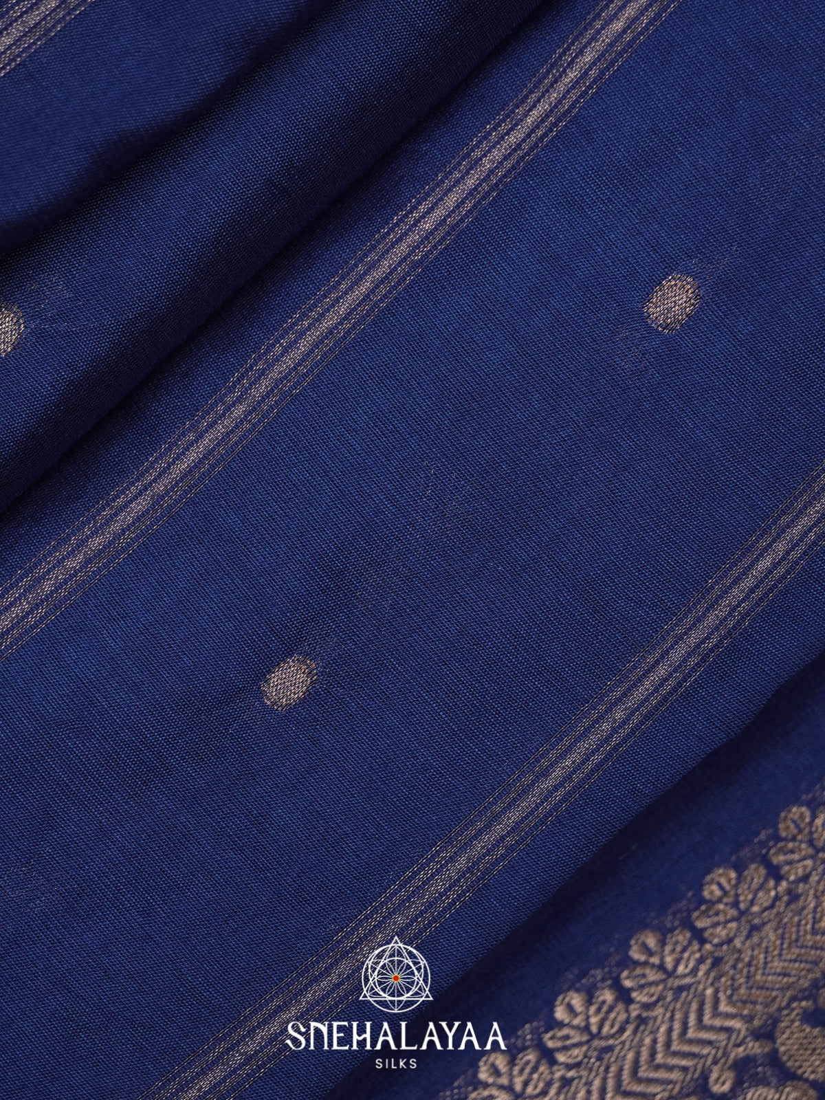 Blue Chanderi Saree