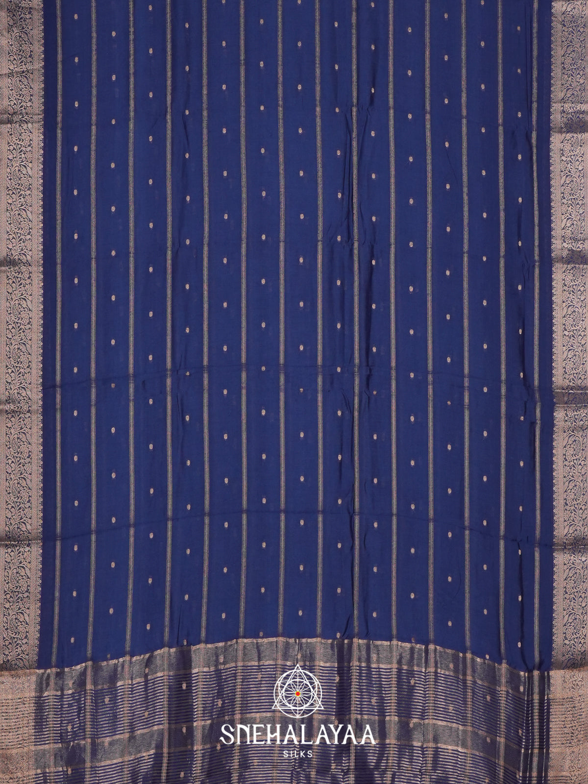 Blue Chanderi Saree