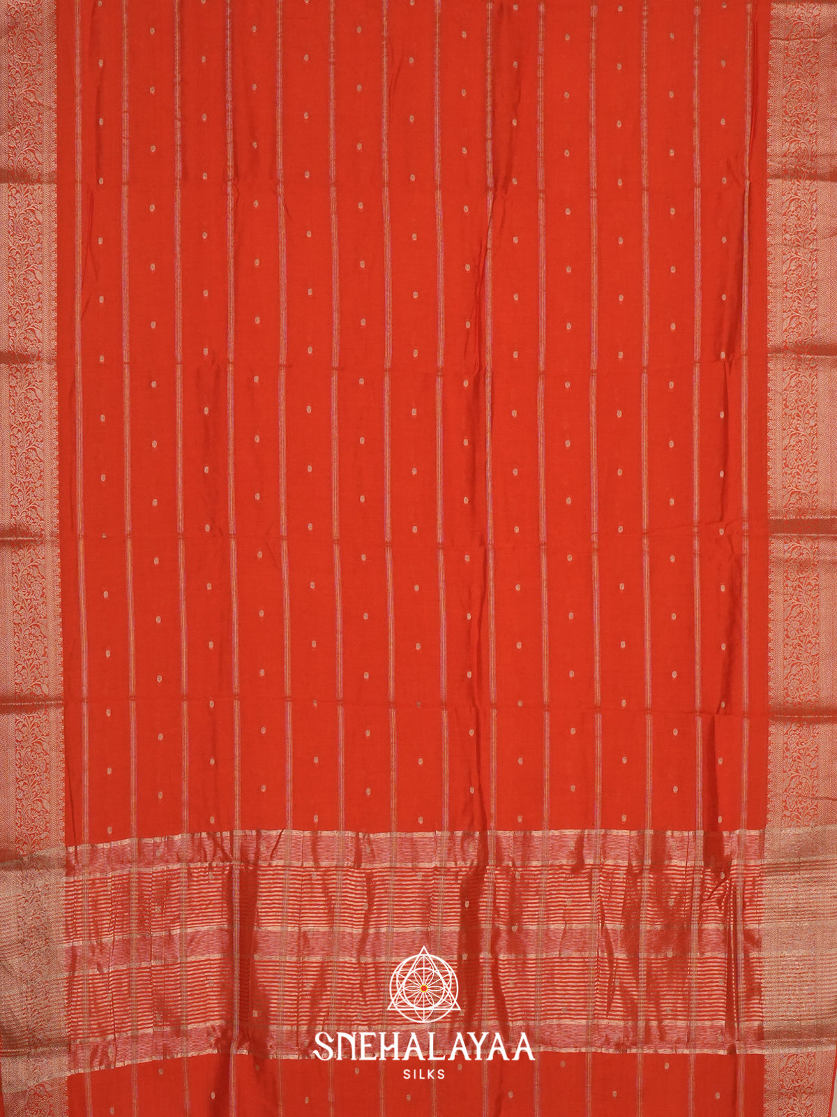 Orange Chanderi Saree