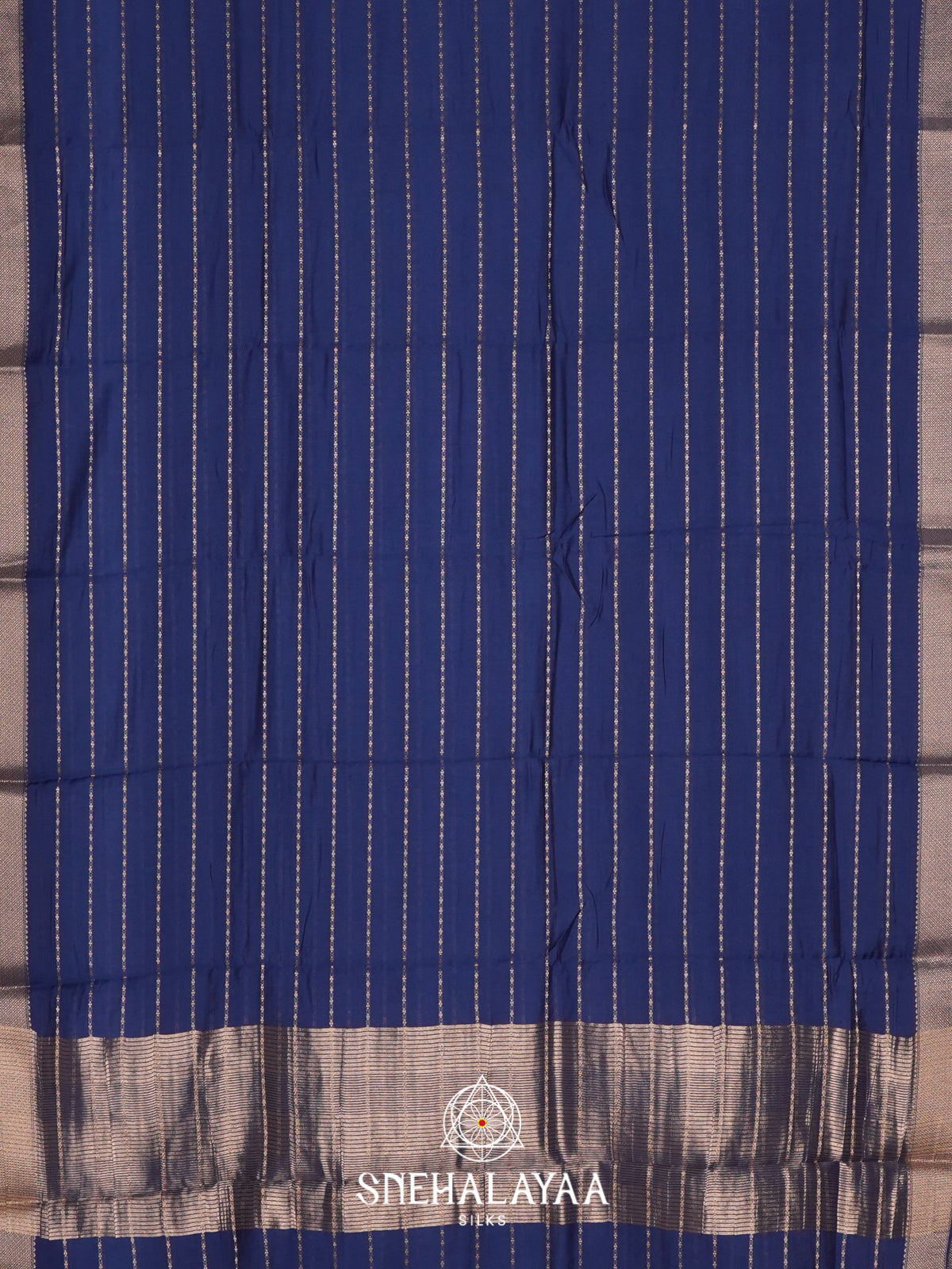 Peacock Blue Chanderi Saree