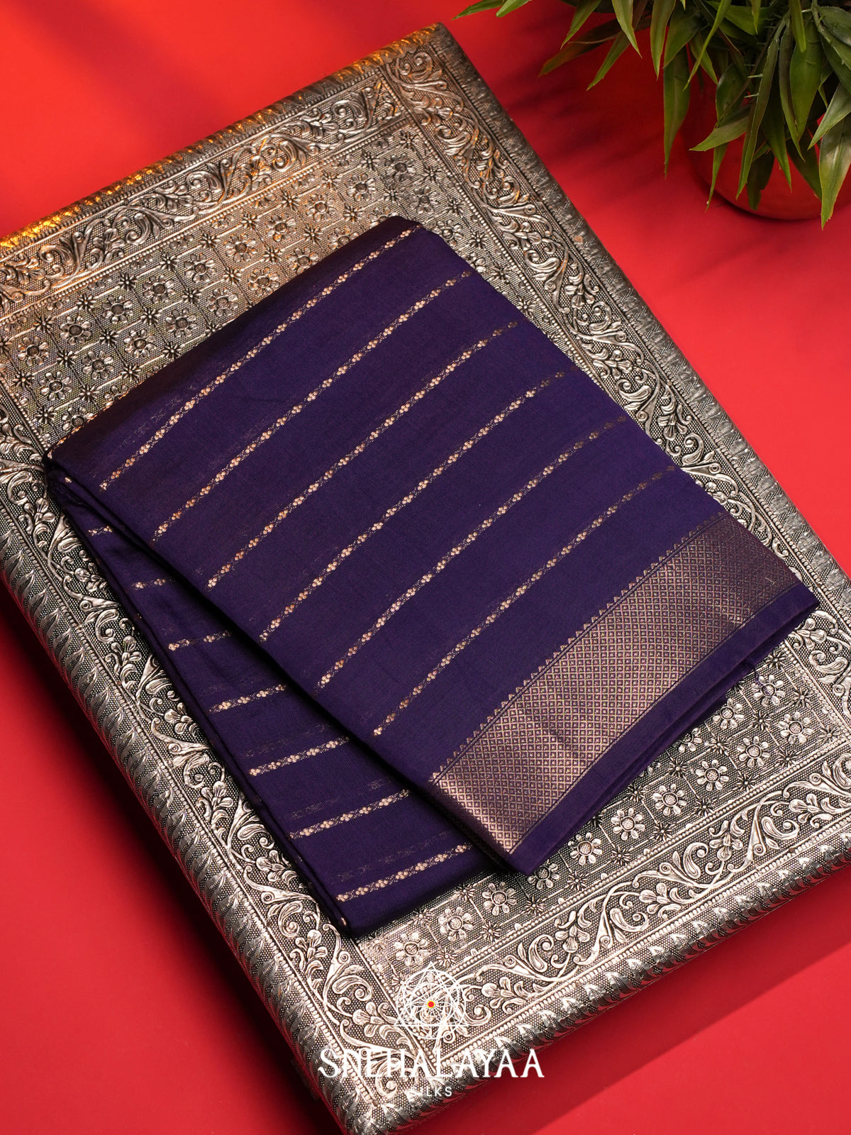 Purple Chanderi Saree