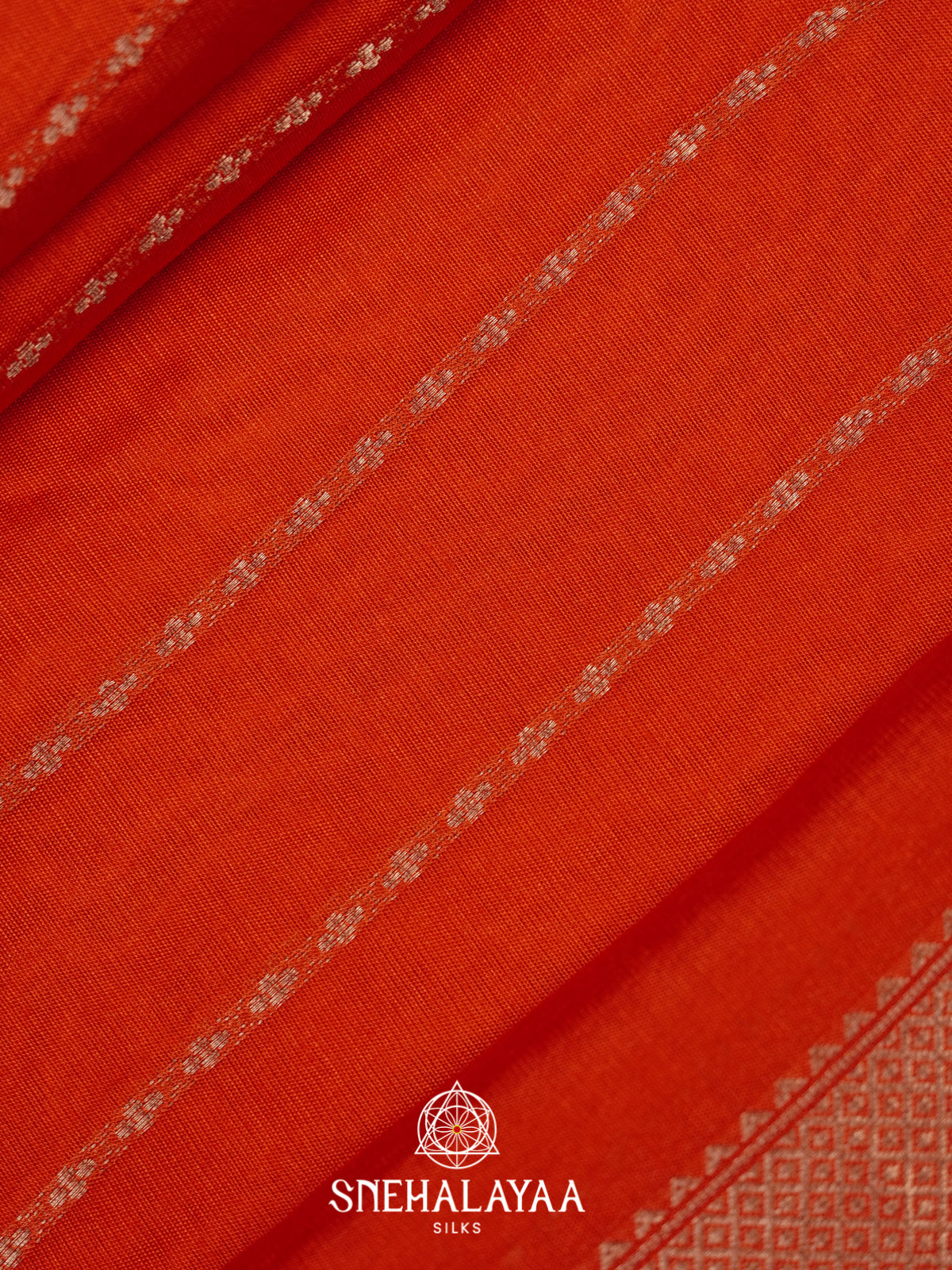 Orange Chanderi Saree