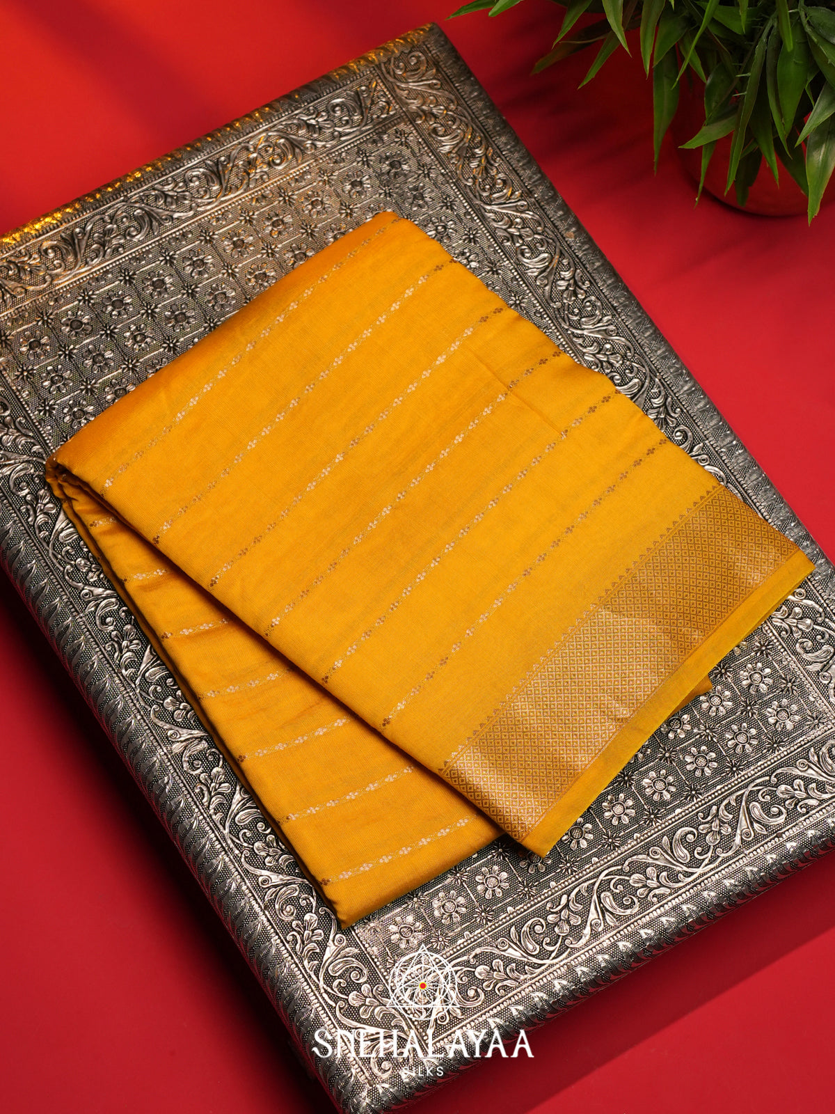 Yellow Chanderi Saree