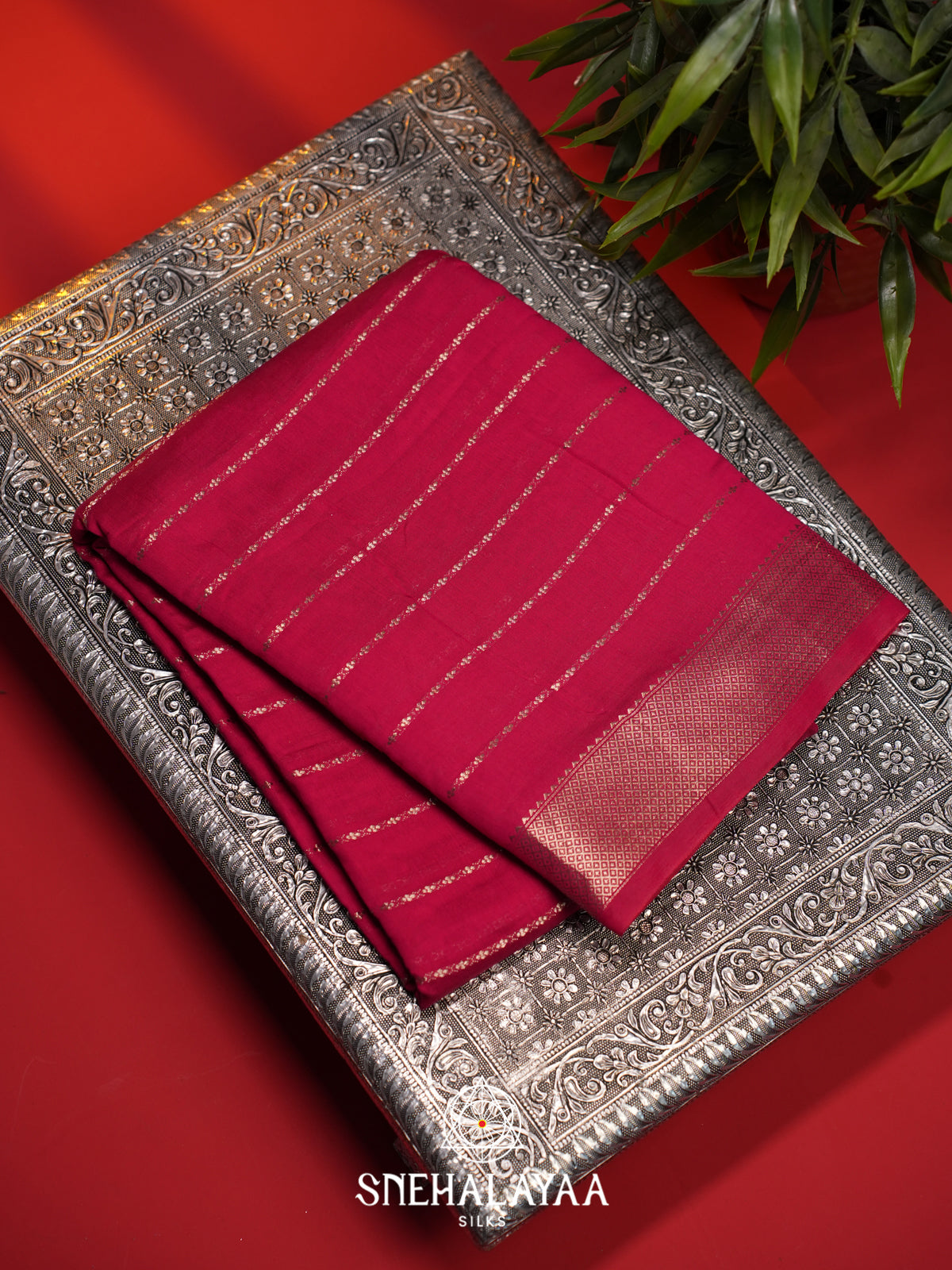 Pink Chanderi Saree