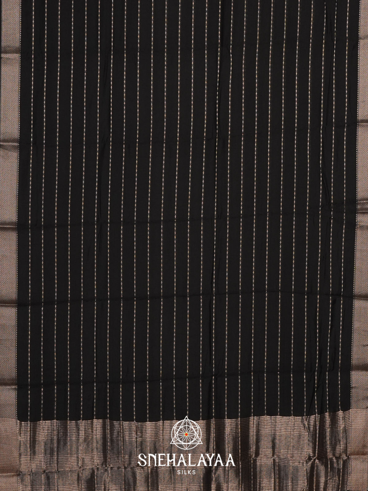 Black Chanderi Saree