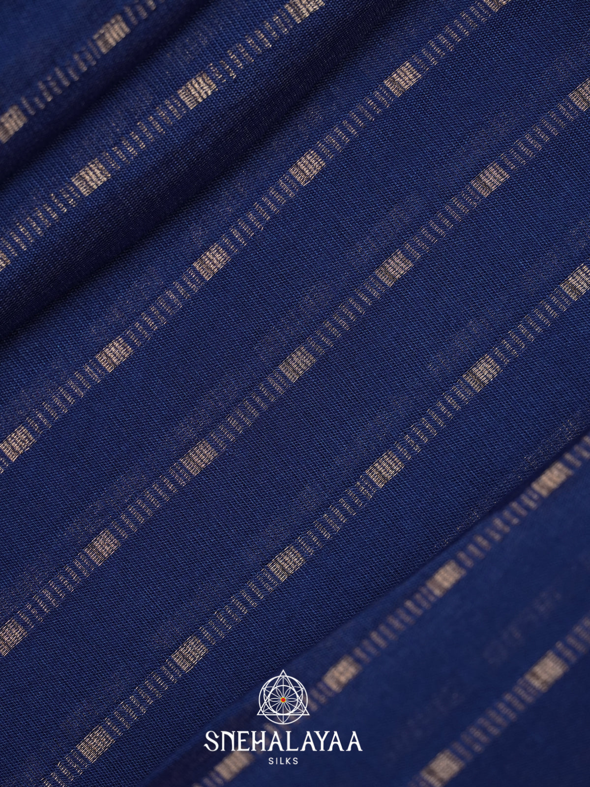 Peacock Blue Chanderi Saree