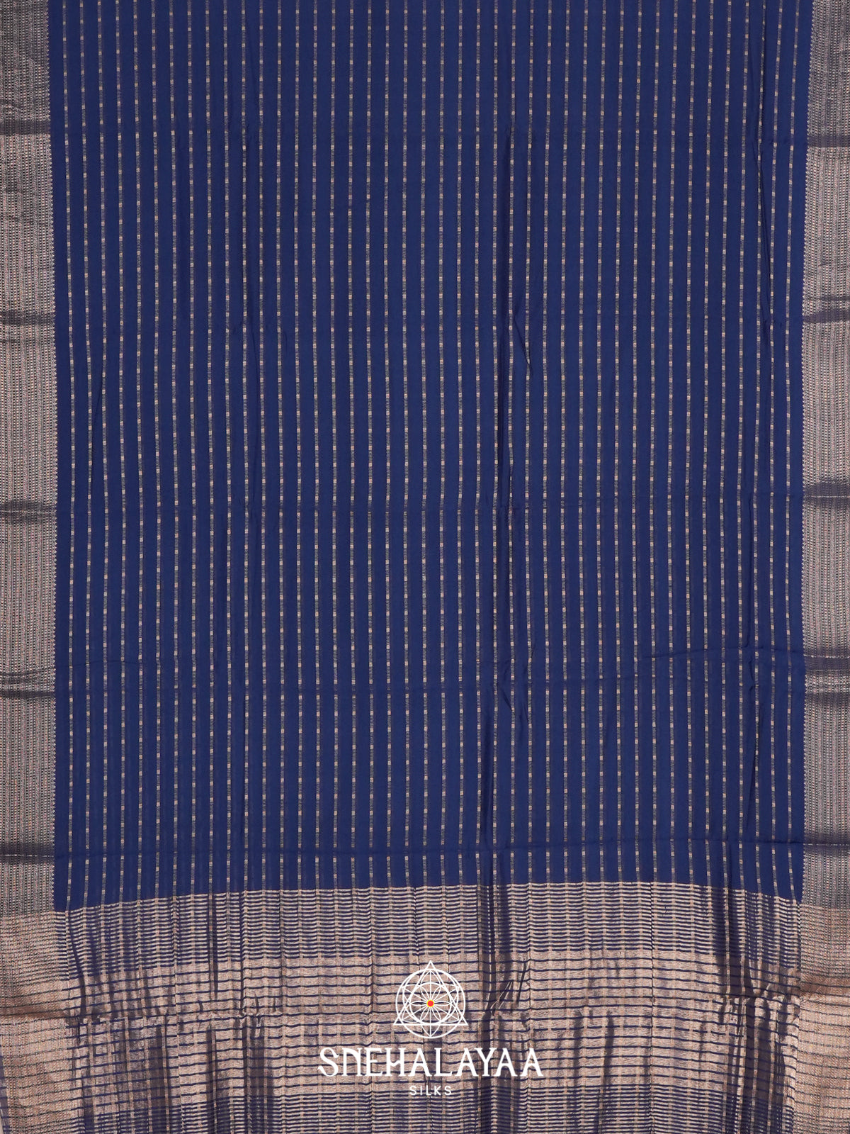 Peacock Blue Chanderi Saree