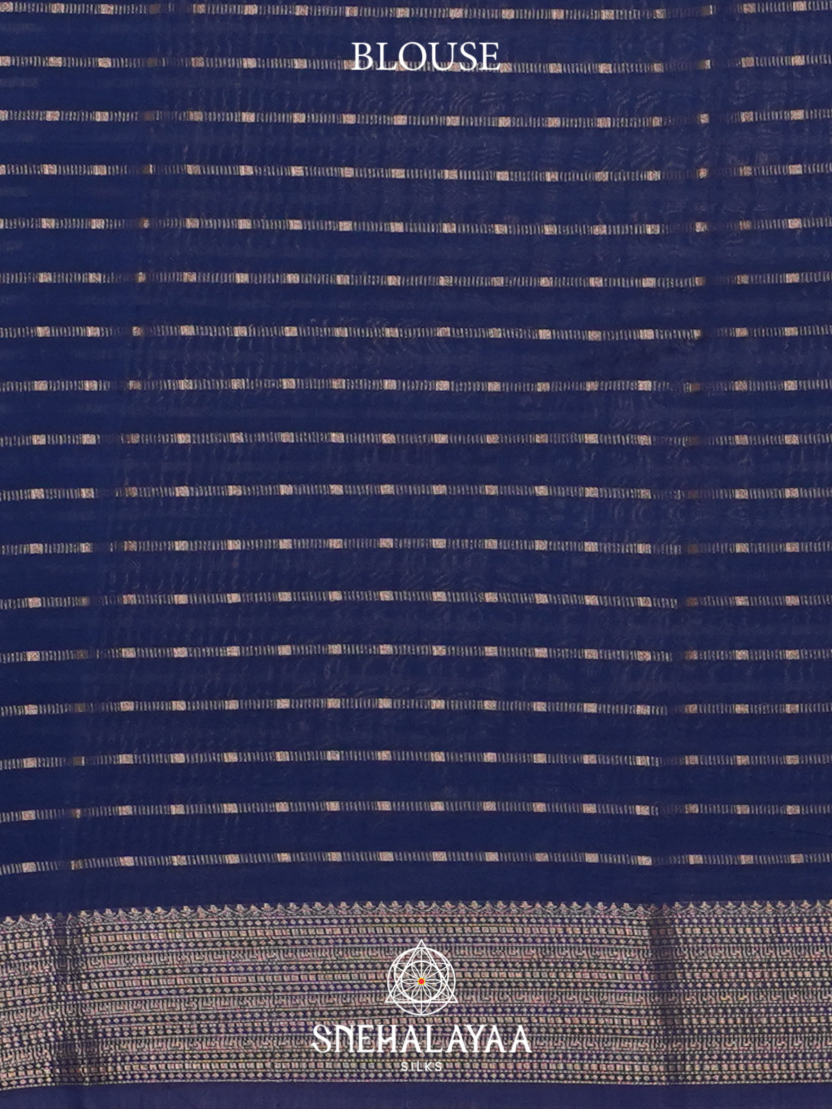 Peacock Blue Chanderi Saree