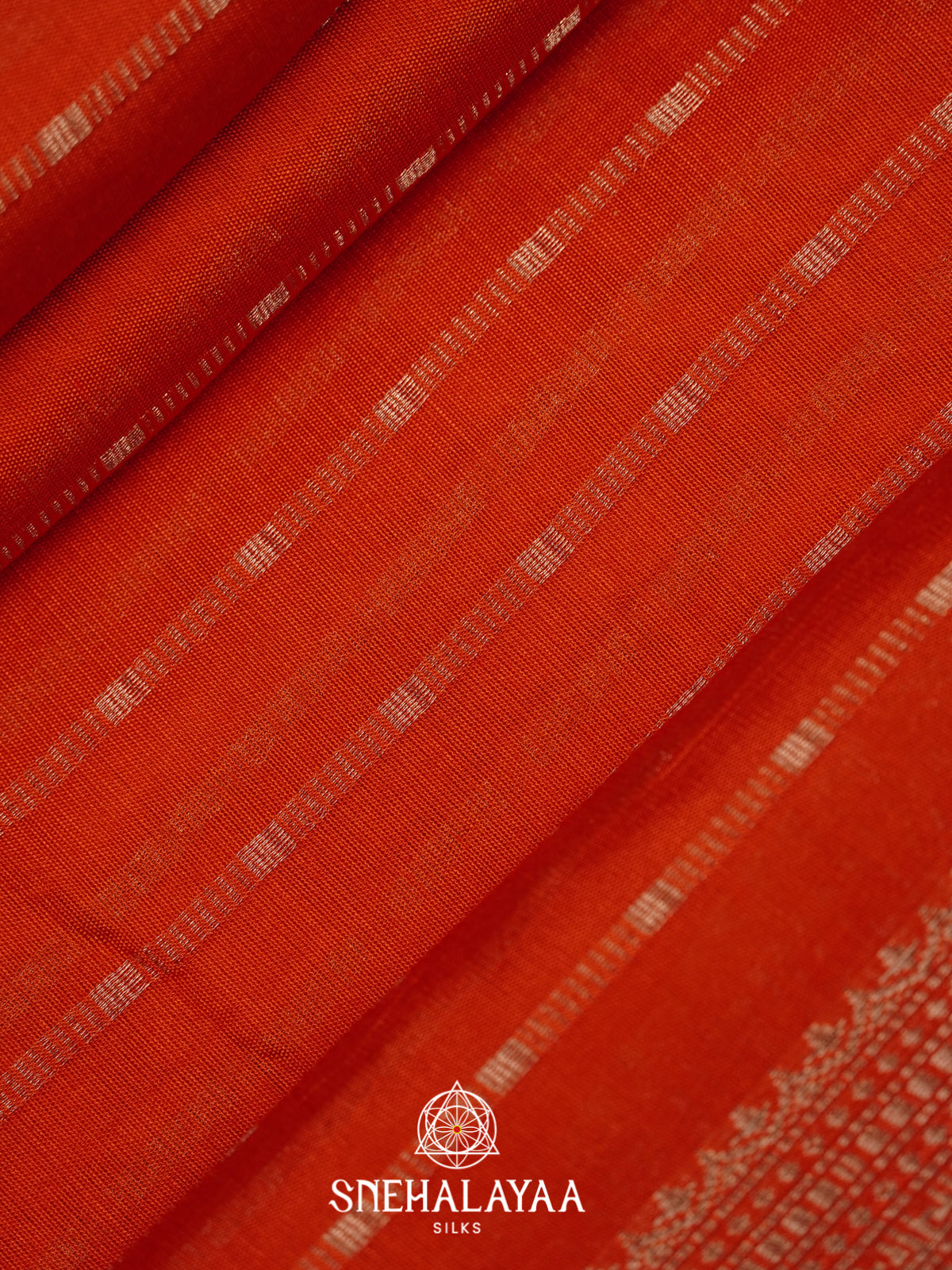 Orange Chanderi Saree