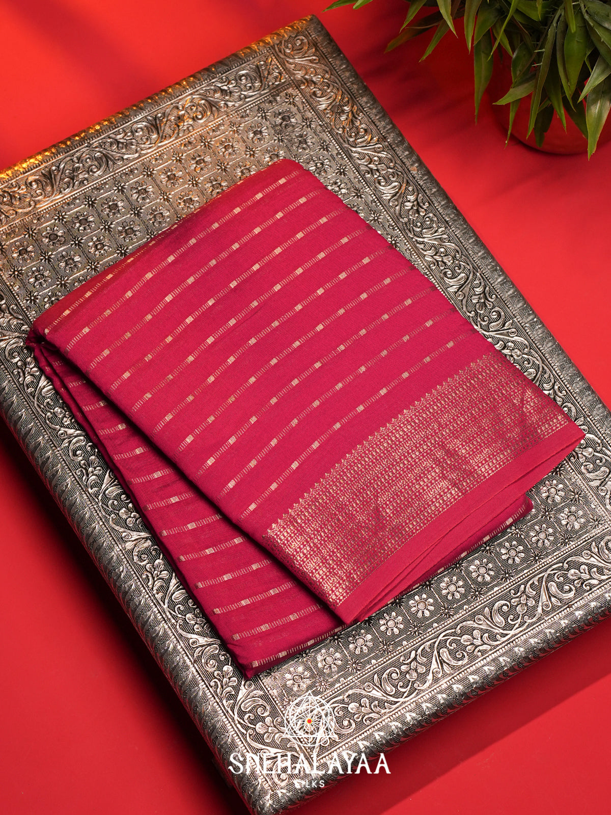 Pink Chanderi Saree